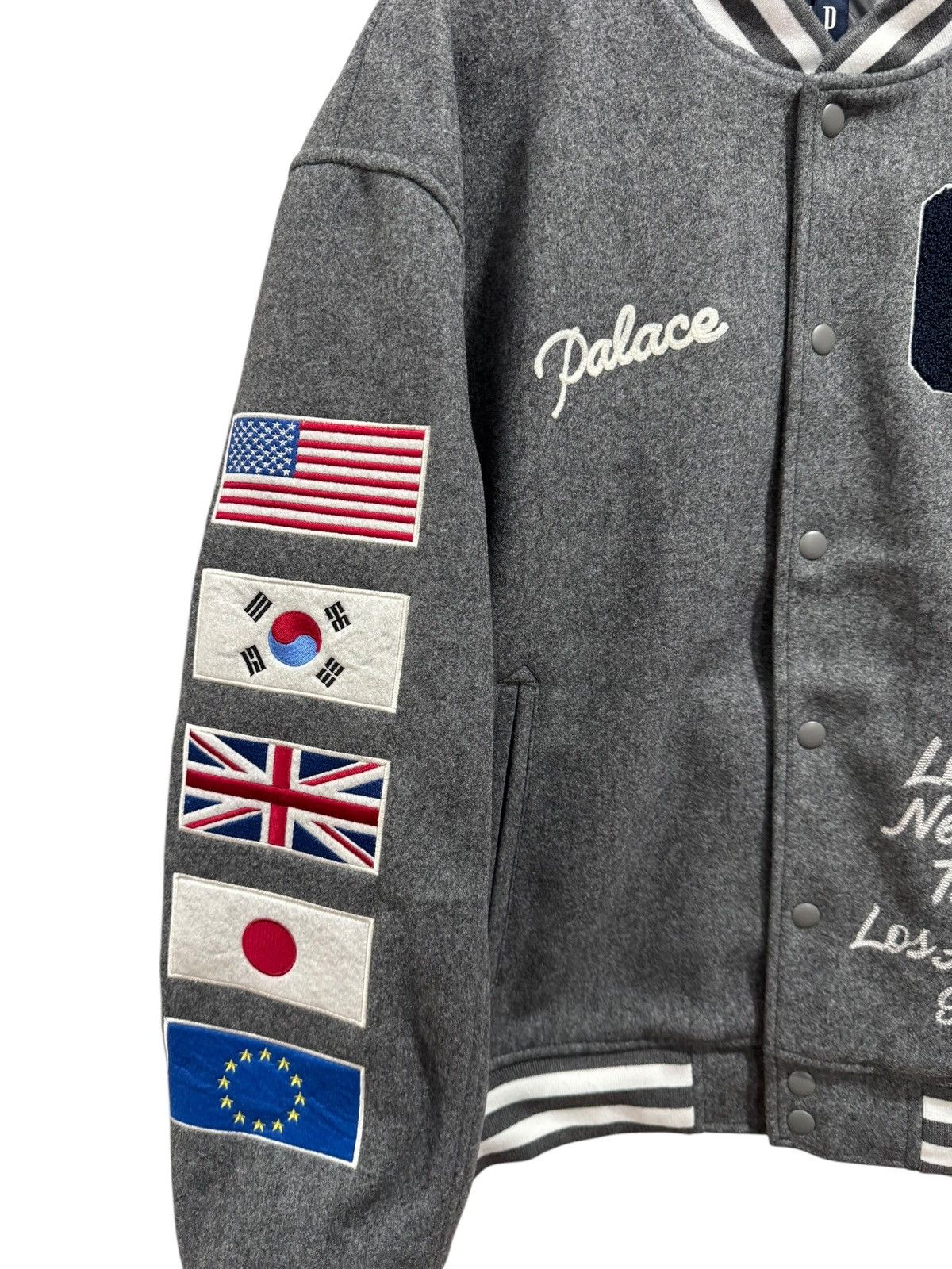 Gap × Palace Palace x Gap Varsity Jacket Grey Size US M / EU 48-50 / 2 - 3 Thumbnail