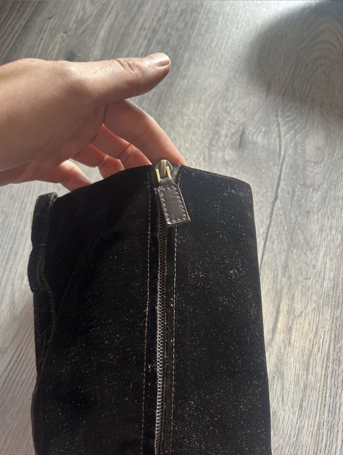 Louis Vuitton Louis Vuitton Velvet Riding Boots (extremely rare) Size US 11 / EU 44 - 3 Thumbnail