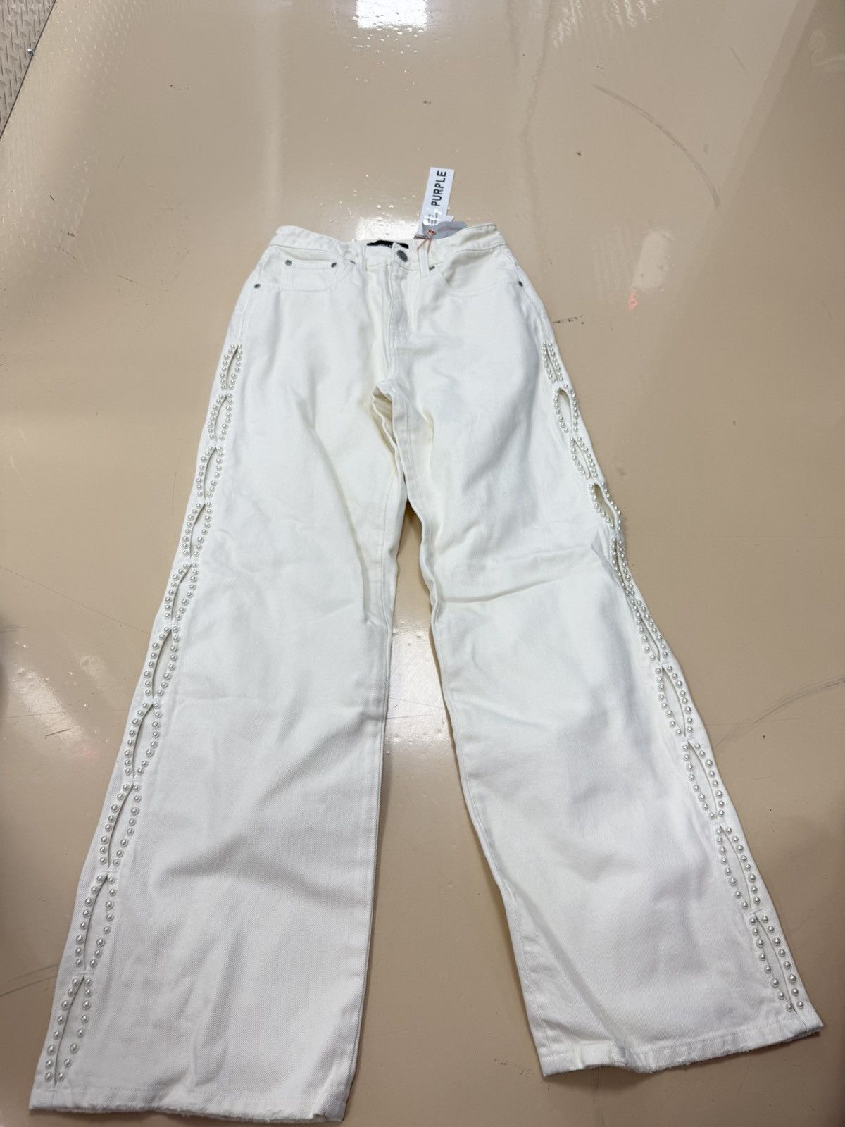 Purple Brand Wide Pearl Jeans
