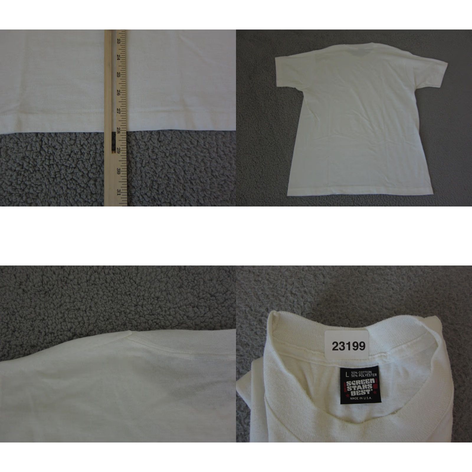Vintage VINTAGE Screen Stars T-Shirt Mens Large White Crew Neck Short Sleeve Stressed Out 80s 90s Classic Size US L / EU 52-54 / 3 - 8 Thumbnail