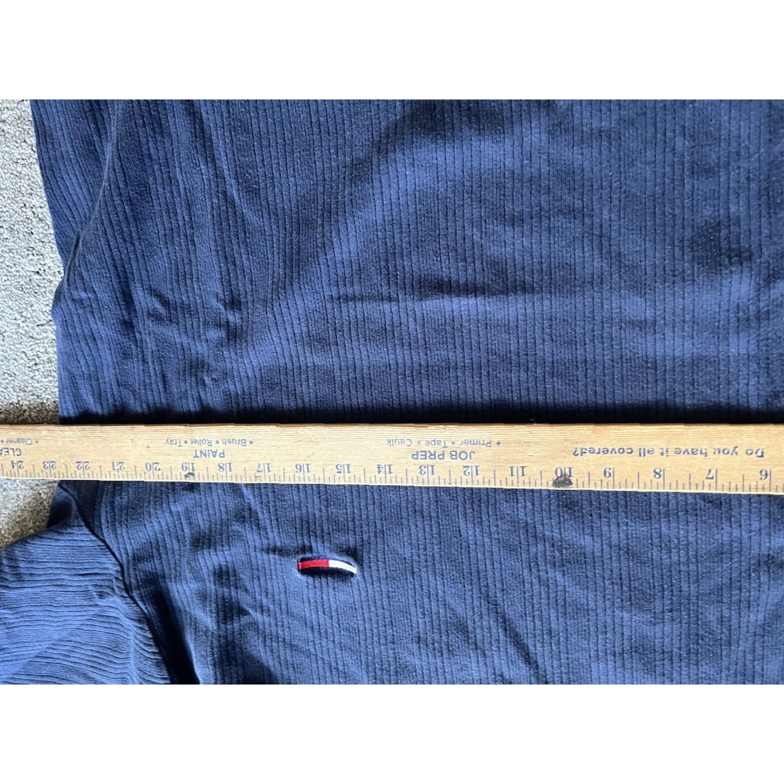 Tommy Hilfiger VINTAGE Tommy Hilfiger Tommy Jeans Pullover Sweater Long Sleeve V-Neck Ribbed Blue XL Men - 2000s Shirt? Size US XL / EU 56 / 4 - 6 Thumbnail