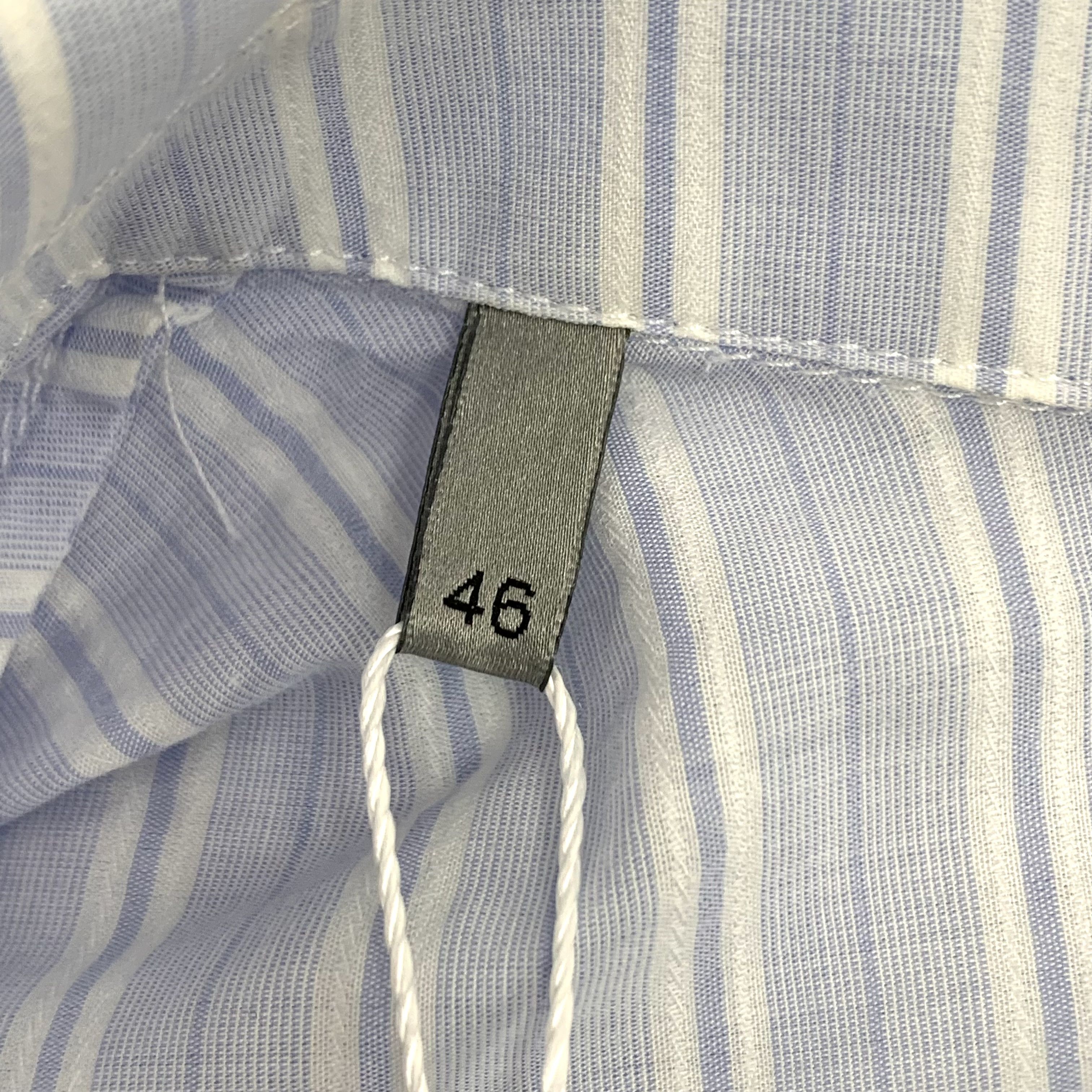 Dior Dior Light Blue Striped Half-Zip Polo Tee (Size 46) Size US S / EU 44-46 / 1 - 6 Thumbnail