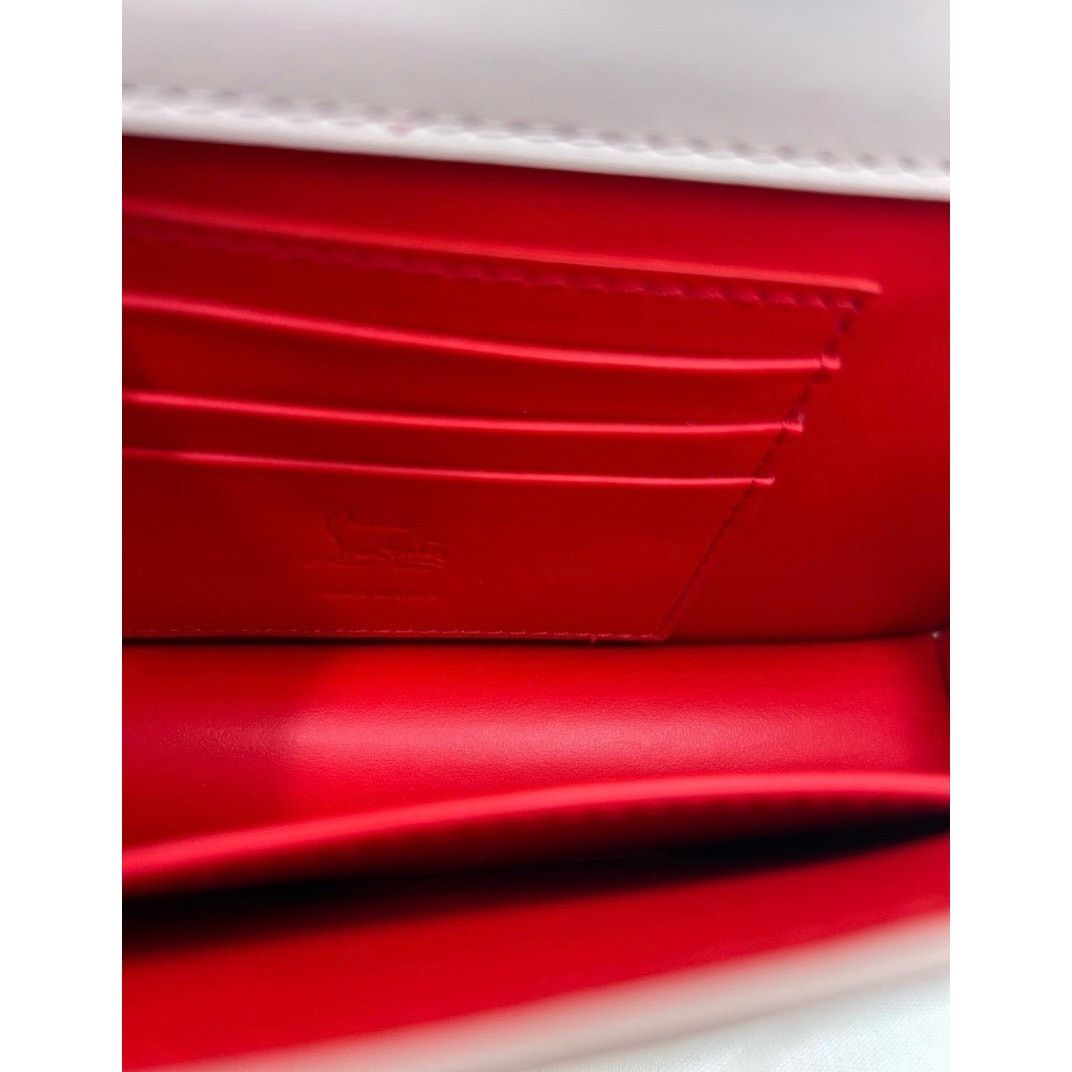 Christian Louboutin Women's Christian Louboutin LOUBI 54 clutch in gold satin Size ONE SIZE - 9 Thumbnail