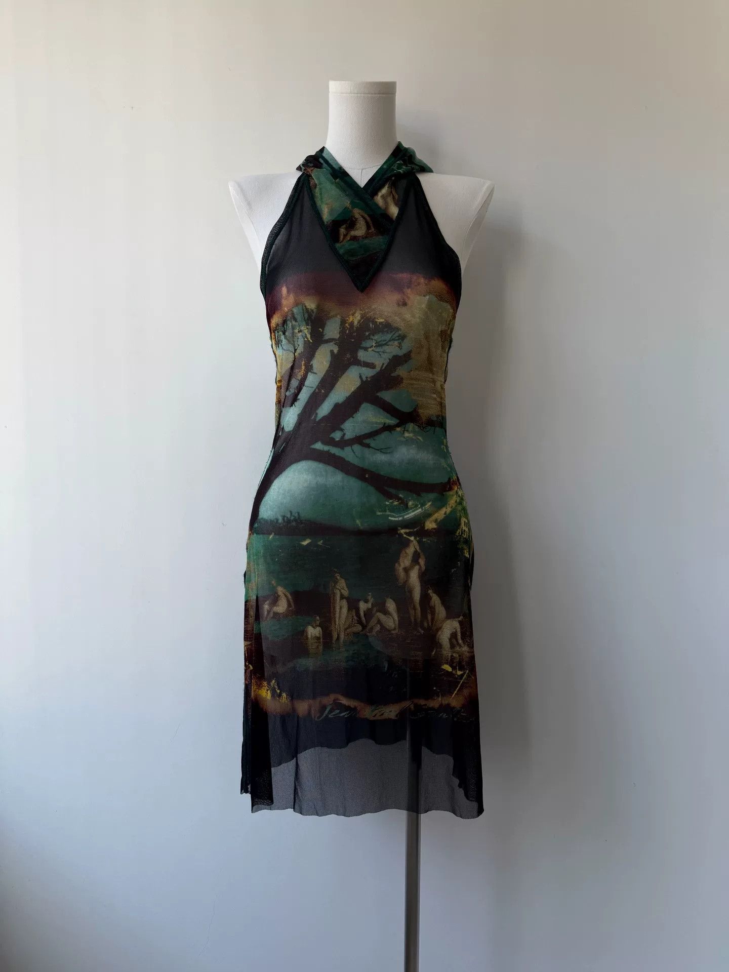 Jean Paul Gaultier Jean Paul Gaultier Artistic Mesh Hooded Dress Size S / US 4 / IT 40 - 1 Thumbnail