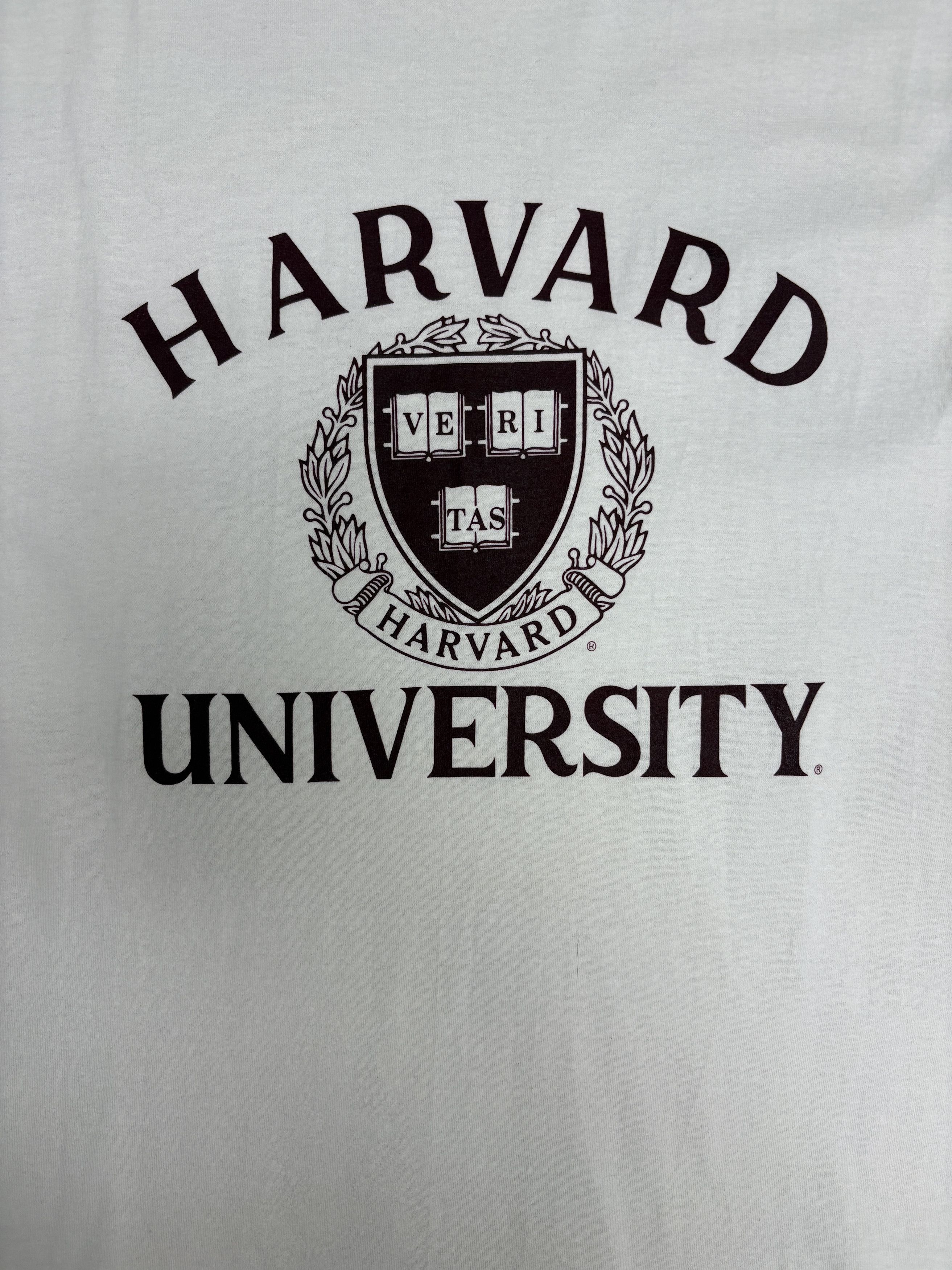 Champion Harvard University Vintage White T-Shirt Tee Size US L / EU 52-54 / 3 - 2 Thumbnail