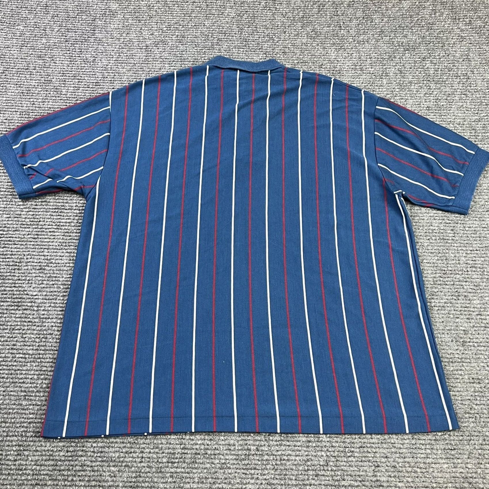 Vintage VINTAGE Andhurst Polo Shirt Mens XL Blue Striped 50/50 Made USA Polo Shirt Golf 90s Size US XL / EU 56 / 4 - 3 Thumbnail