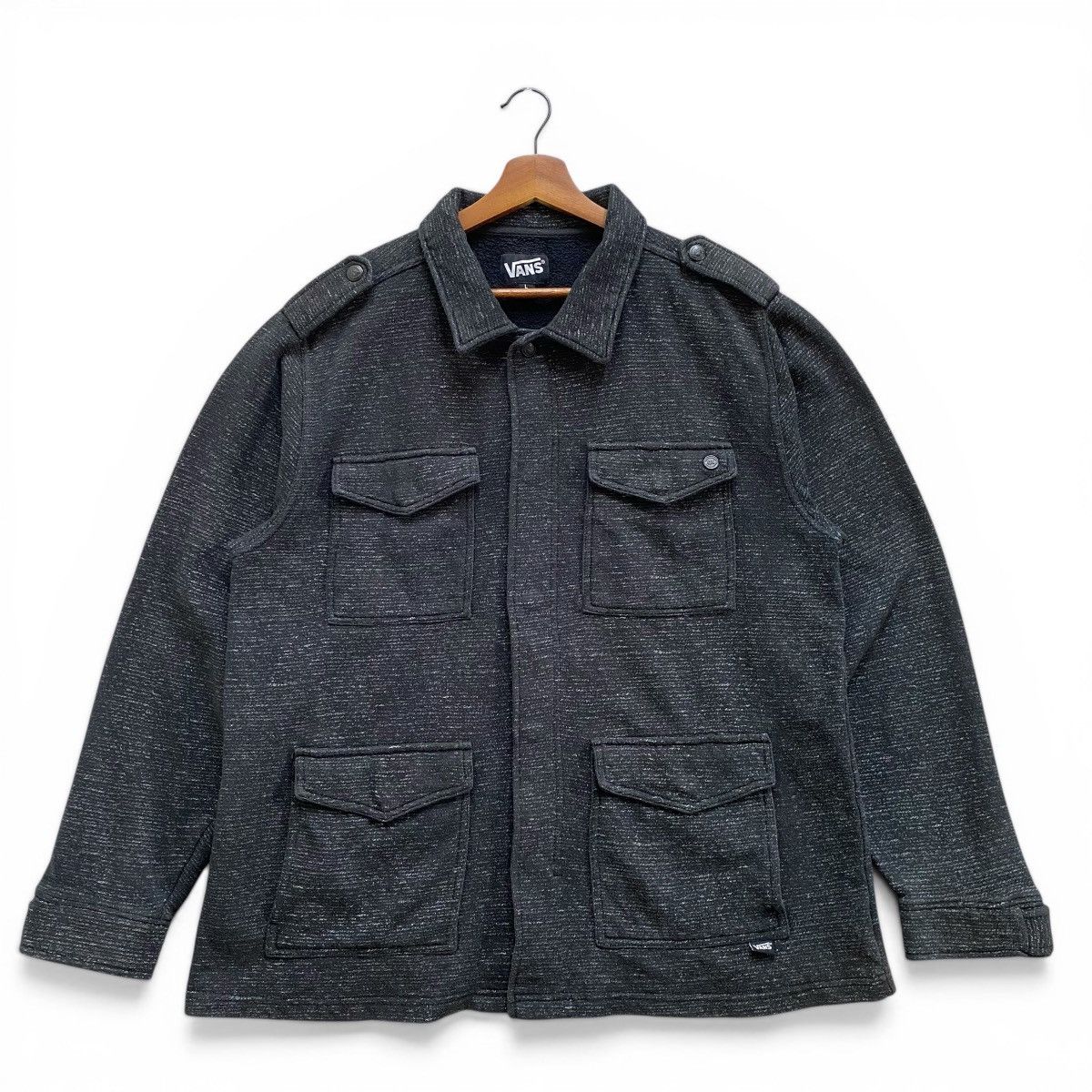Vans Vans Off The Wall Cotton Button Up Field Jacket Black Large Size US L / EU 52-54 / 3 - 1 Thumbnail
