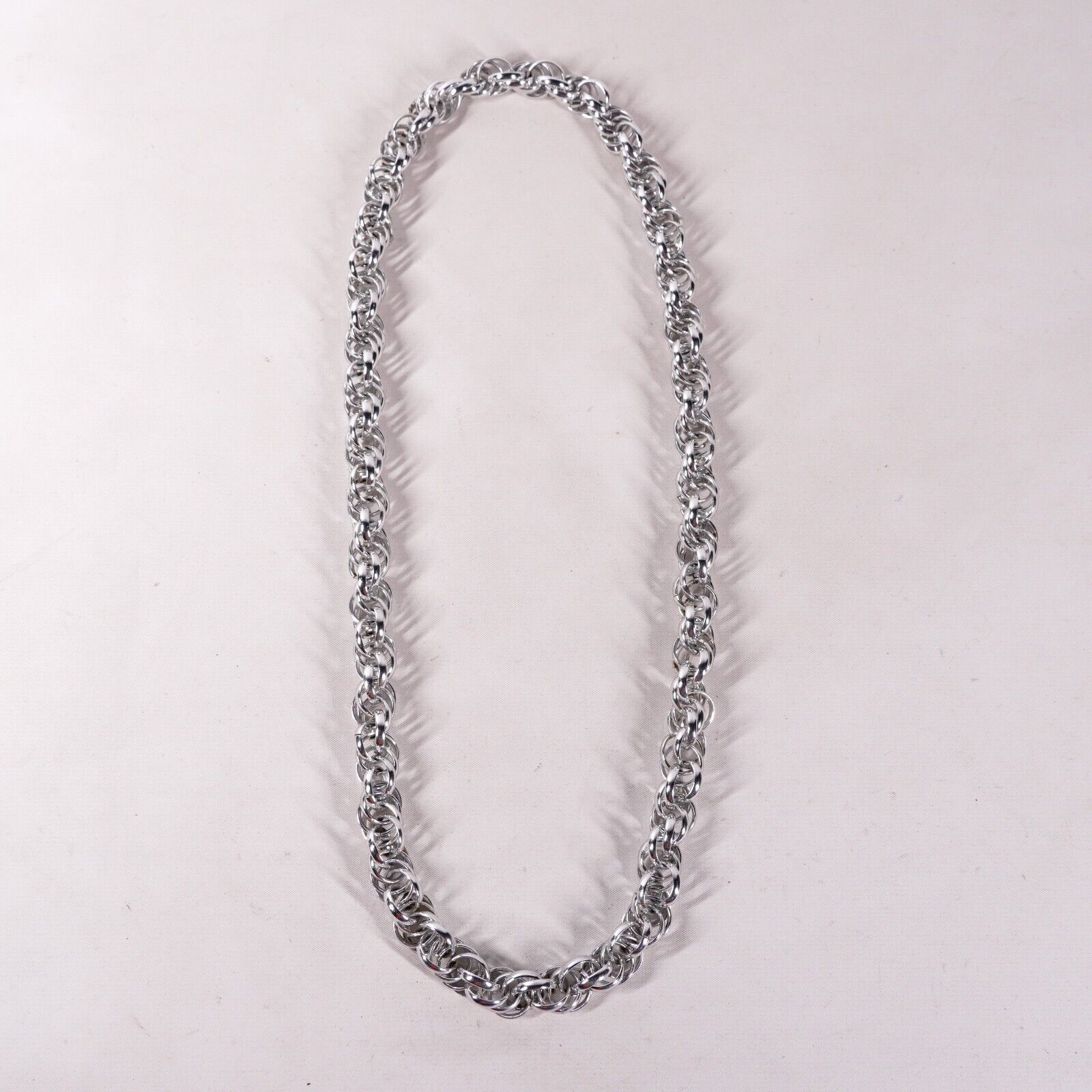 14.5" Braided Metal Necklace Choker Jewelry Silver Gray, Women's