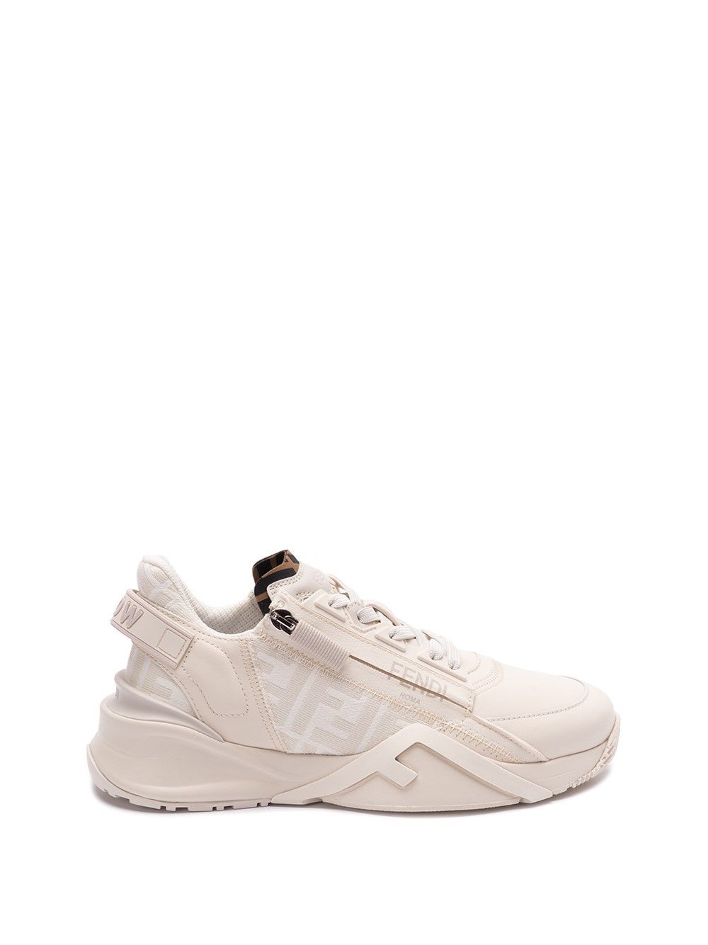Fendi Ivory Mesh And Suede Fendi Flow Sneakers | Grailed