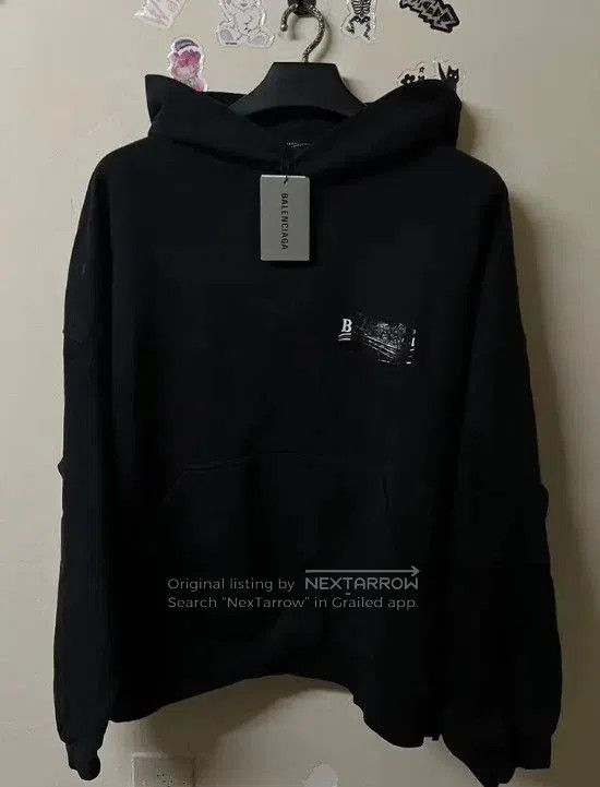 Balenciaga Balenciaga Coke Tape Hoodie. Size US S / EU 44-46 / 1 - 1 Thumbnail