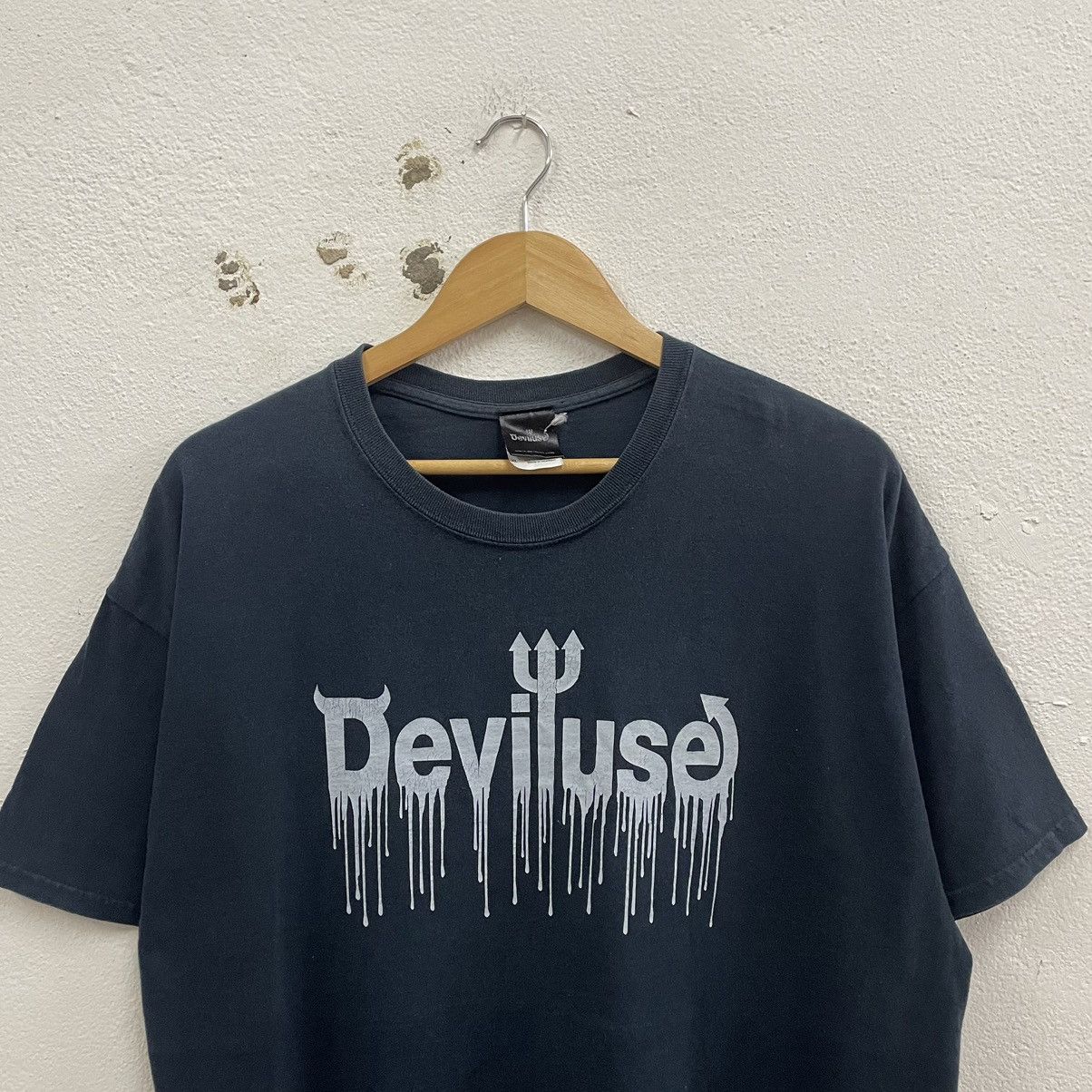 Japanese Brand × Vintage 🔥🇯🇵Vintage Deviluse Big Logo Spellout Streetwear Tee Size US XL / EU 56 / 4 - 3 Thumbnail