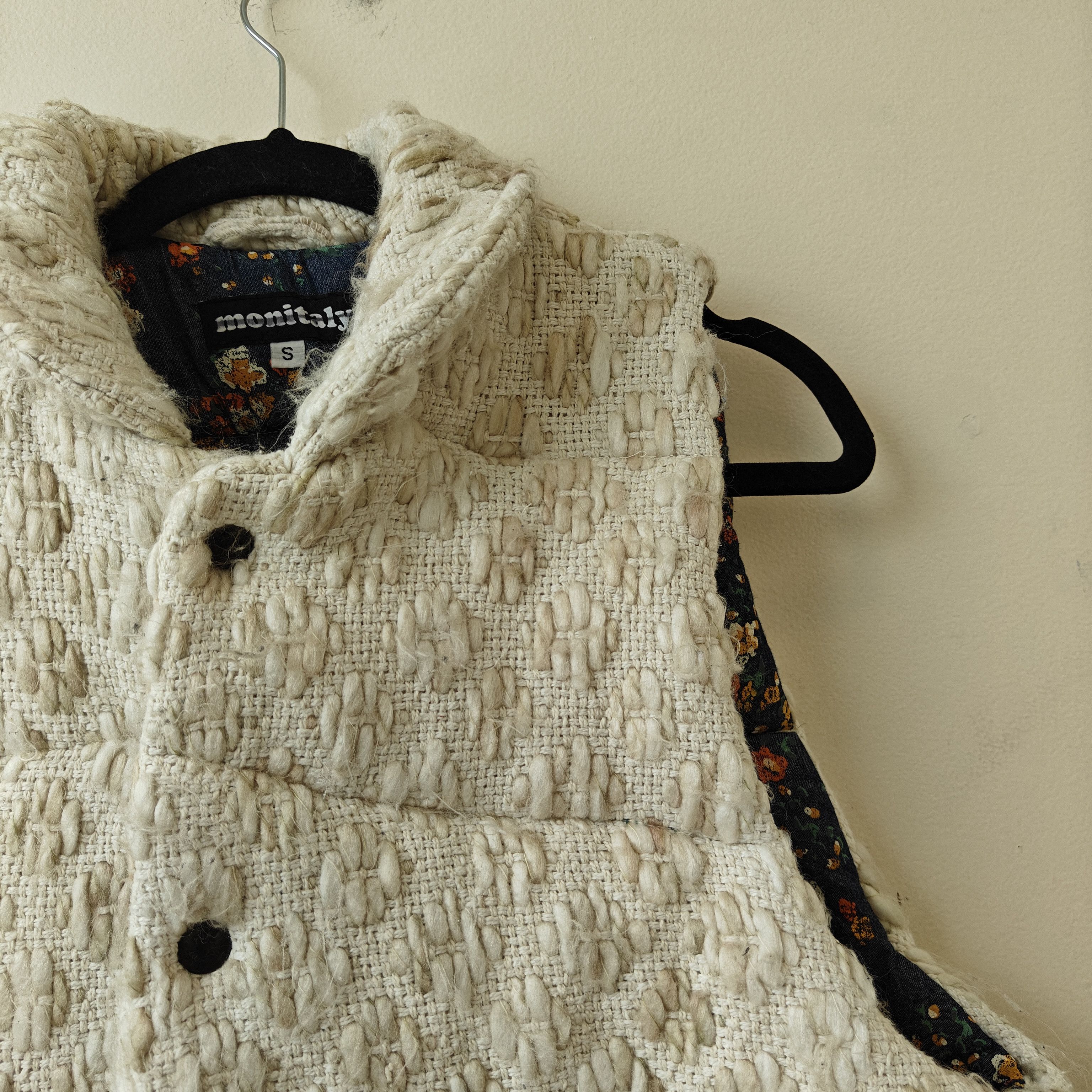 Monitaly rare embroidery puffy hand painted liner vest Size US S / EU 44-46 / 1 - 5 Thumbnail