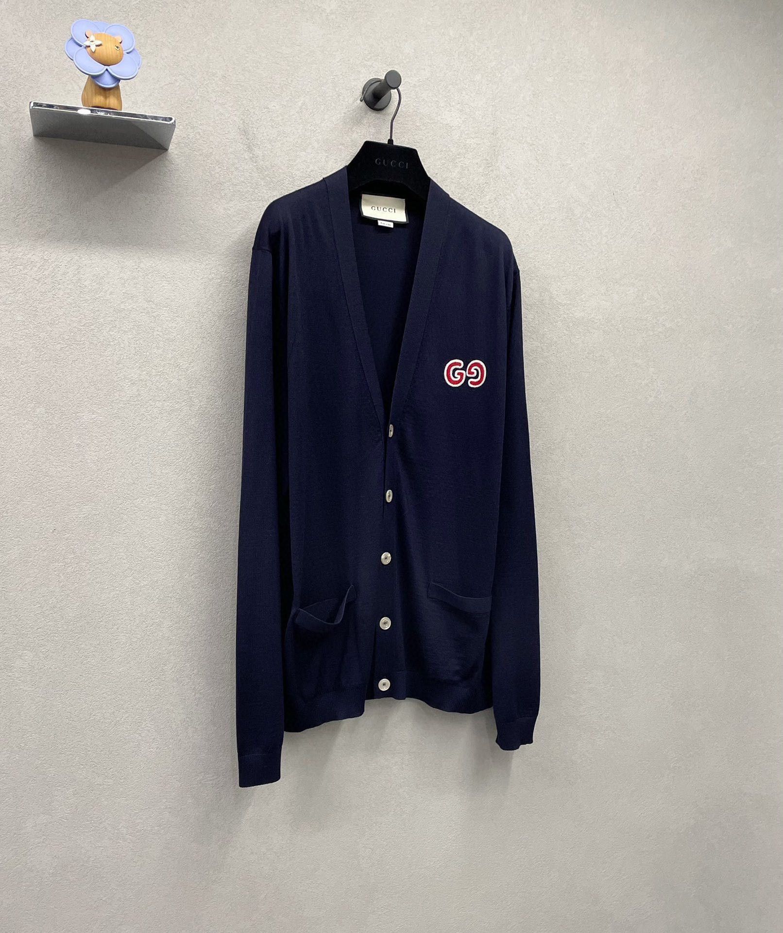 Gucci Gucci Dark blue knitted cardigan sweater 2501-Nextarrow Size US XL / EU 56 / 4 - 3 Thumbnail