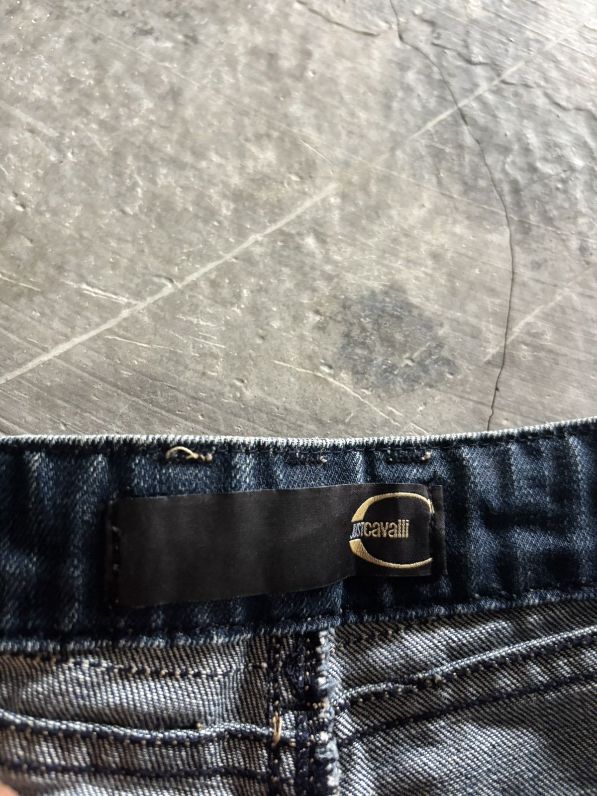 Just Cavalli JUST CAVALLI JEANS SIDE STITCHING ABSTRACT ART STYLE Size US 31 - 5 Thumbnail