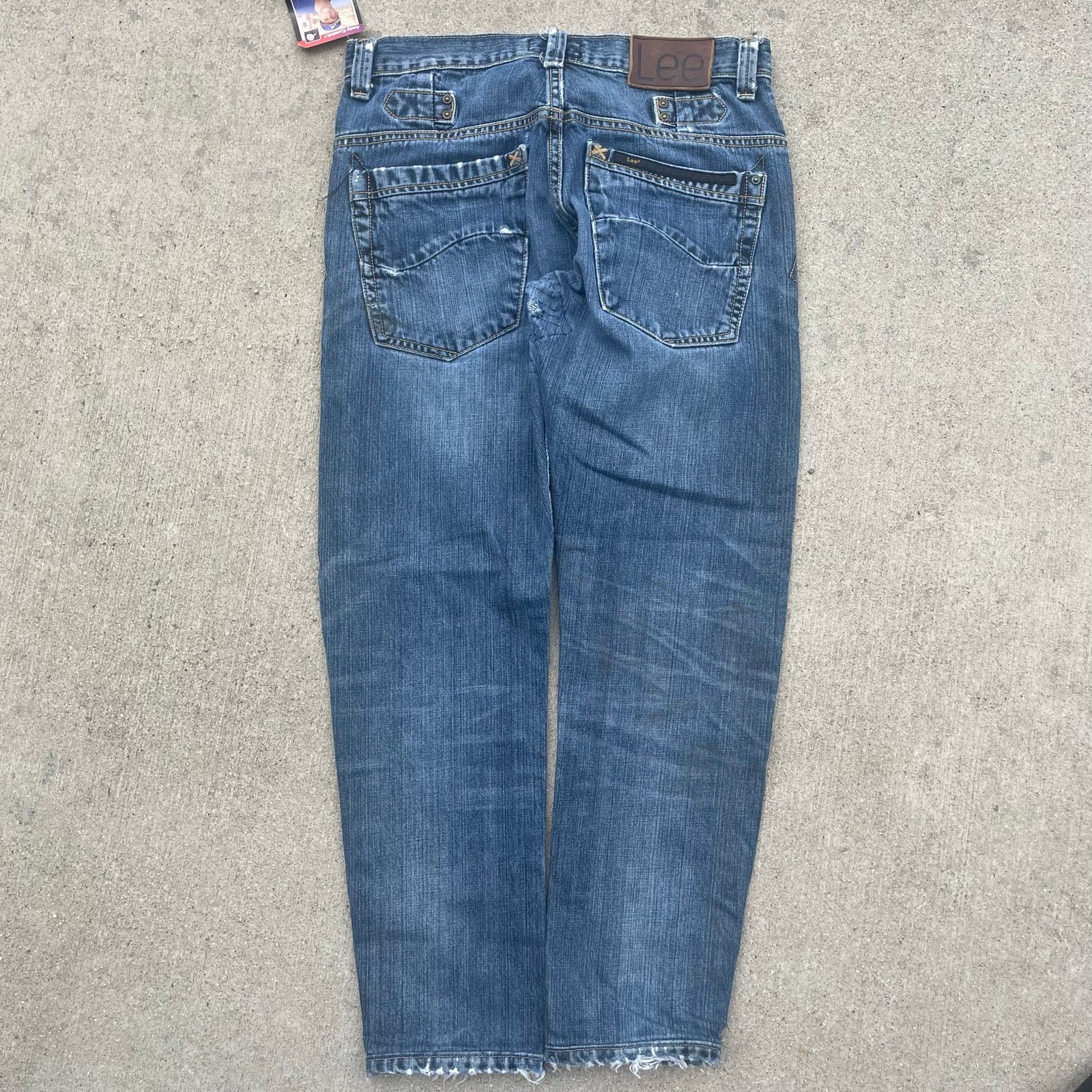 Lee Vintage Lee Jeans 31x28 Faded Blue Denim Straight Leg Pants Size US 31 - 1 Thumbnail