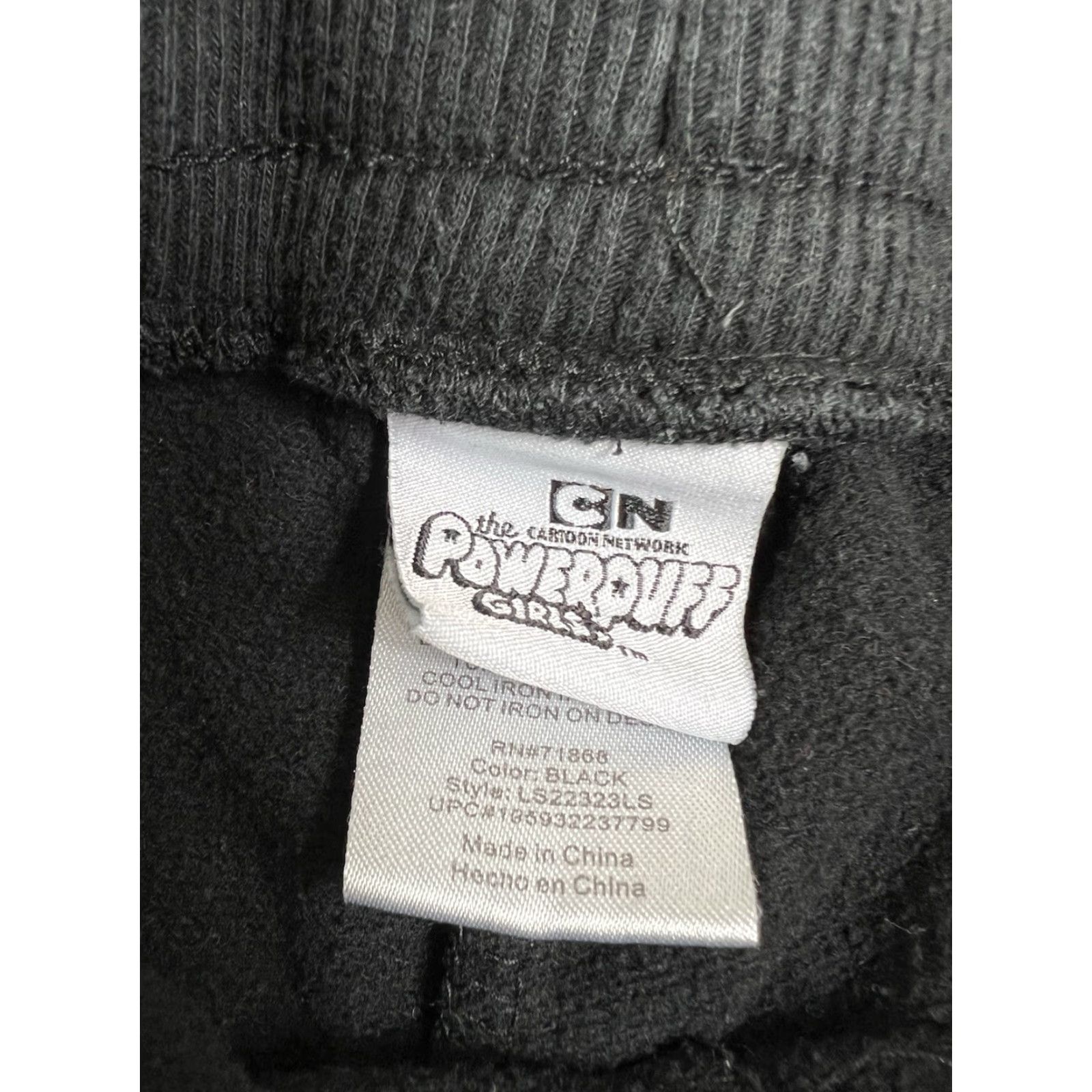 Vintage VINTAGE Women’s Cartoon Network Powerpuff Girls Shorts L 11/13 Black Elastic Drawstring Sweat Activewear Casual 90s Womens Size 36" / US 14 / IT 50 - 4 Thumbnail