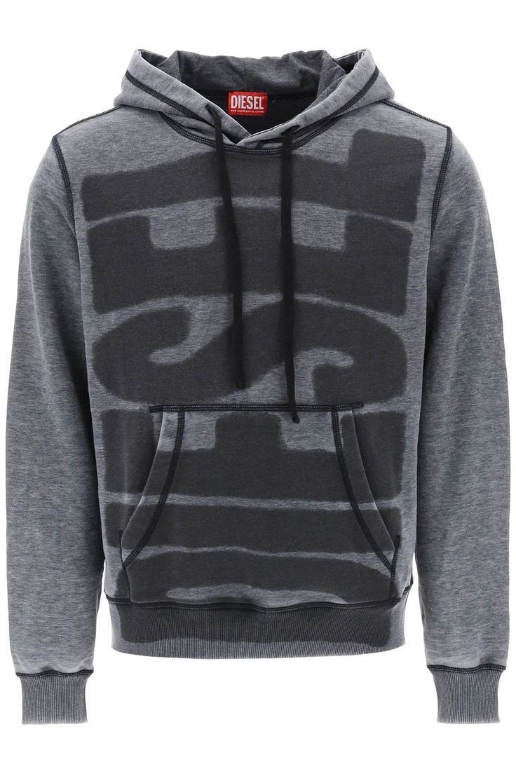 Diesel DIESEL BURN OUT HOODIE Size US L / EU 52-54 / 3 - 1 Thumbnail