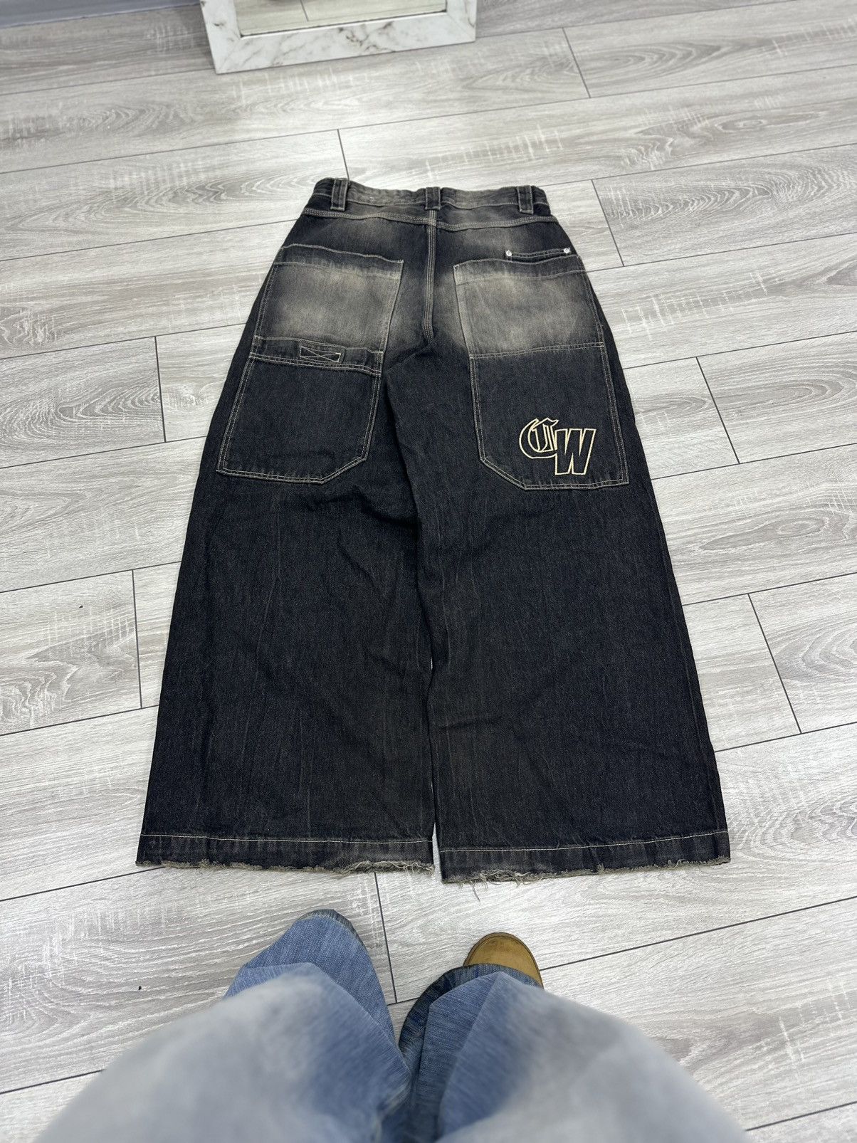 Vintage Baggy JNCO Style Jeans Japanese Brand Wide Y2K Hip Hop Rap Size US 30 / EU 46 - 3 Thumbnail