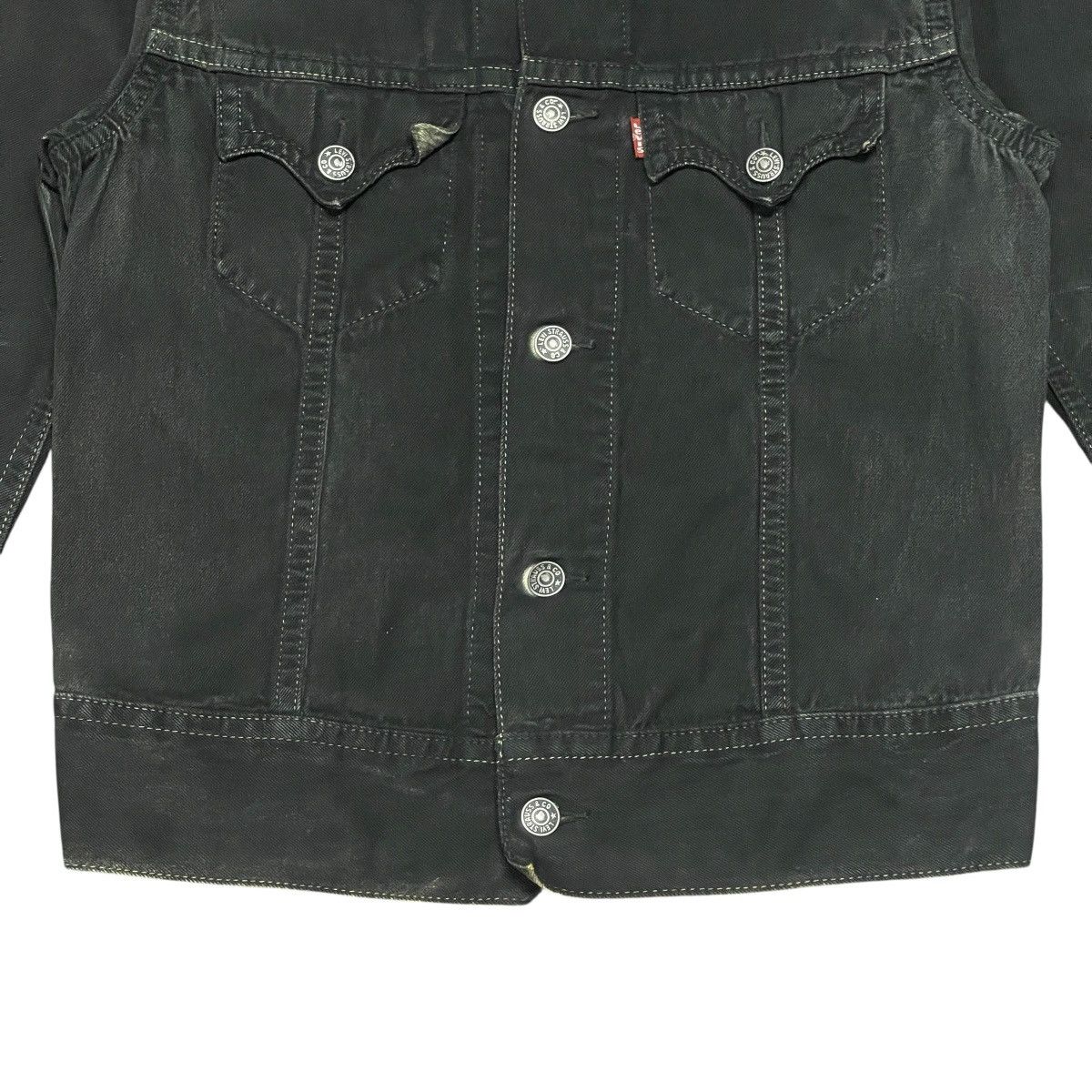 Levi's Vintage Y2k Levi’s Custom Split Bleach Denim Trucker Jacket Size US L / EU 52-54 / 3 - 9 Thumbnail