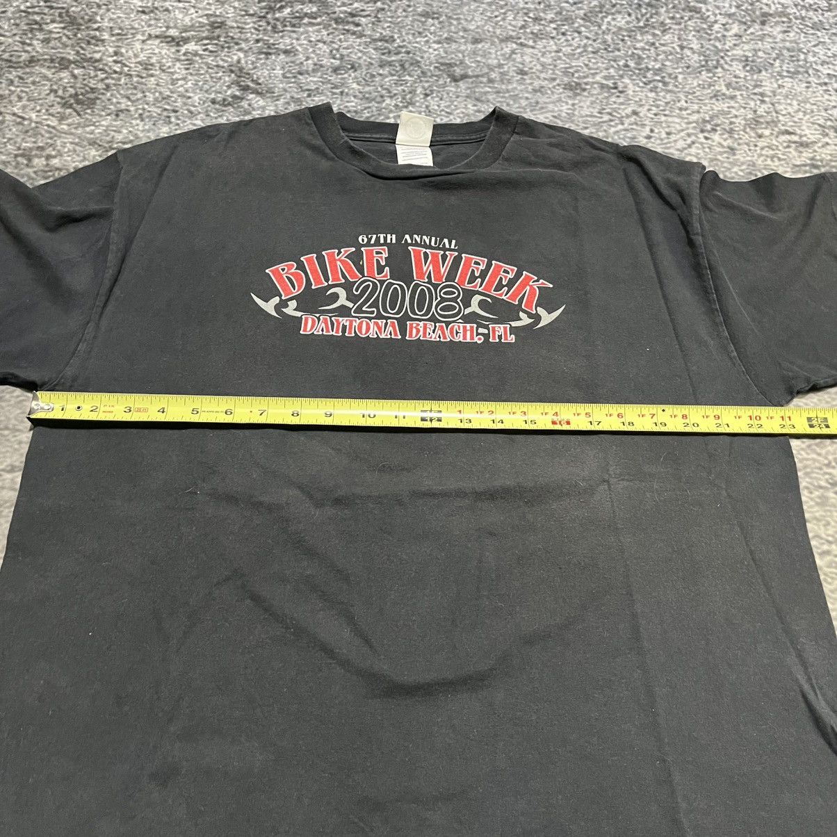 Harley Davidson Vintage Bike Week 2008 T Shirt Faded ERD Style Grunge XL Size US XL / EU 56 / 4 - 7 Thumbnail