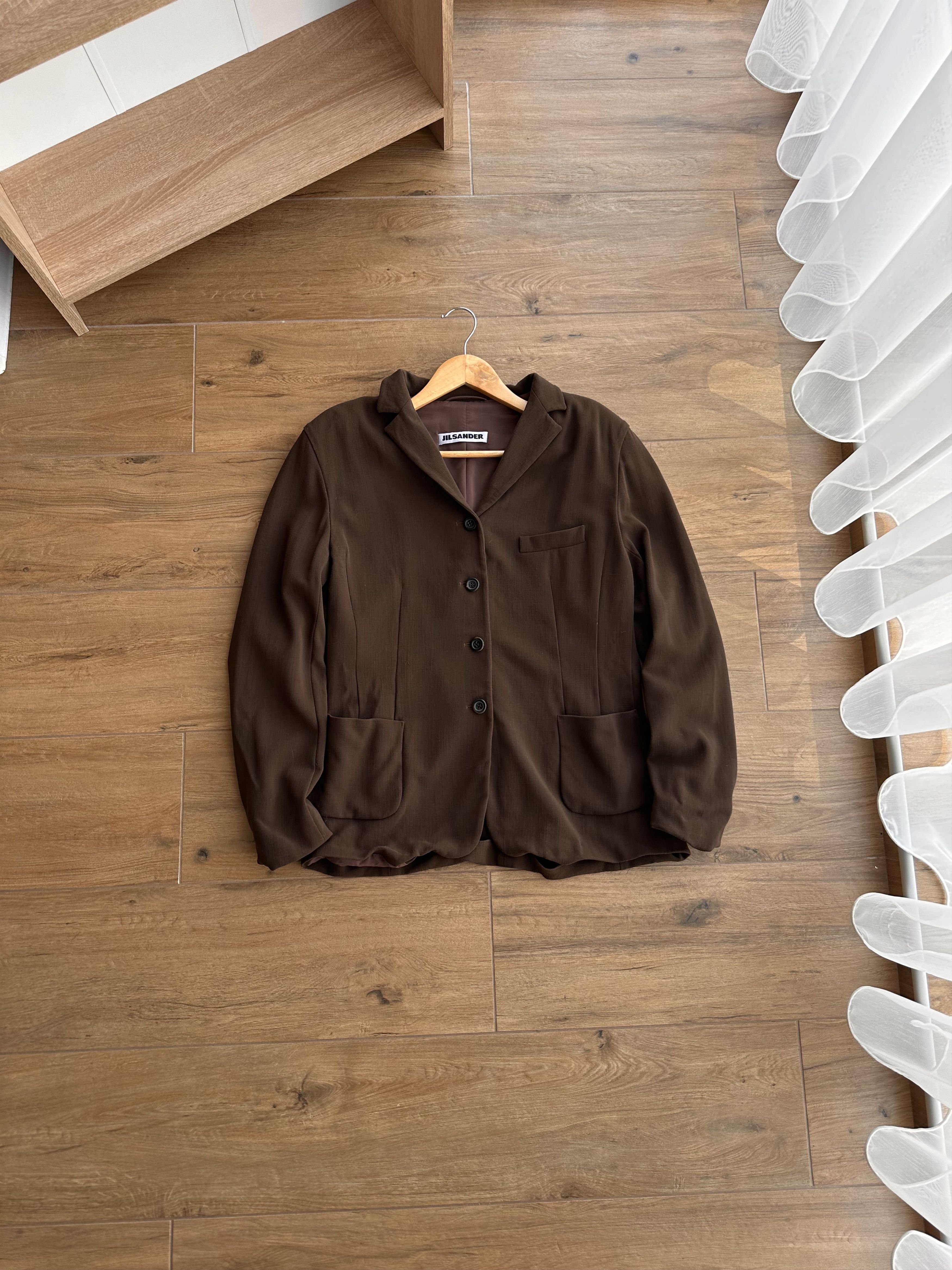 Jil Sander Vintage Jil Sander Brown Luxury Pockets Fleece Wool Blazer Size M / US 6-8 / IT 42-44 - 1 Thumbnail