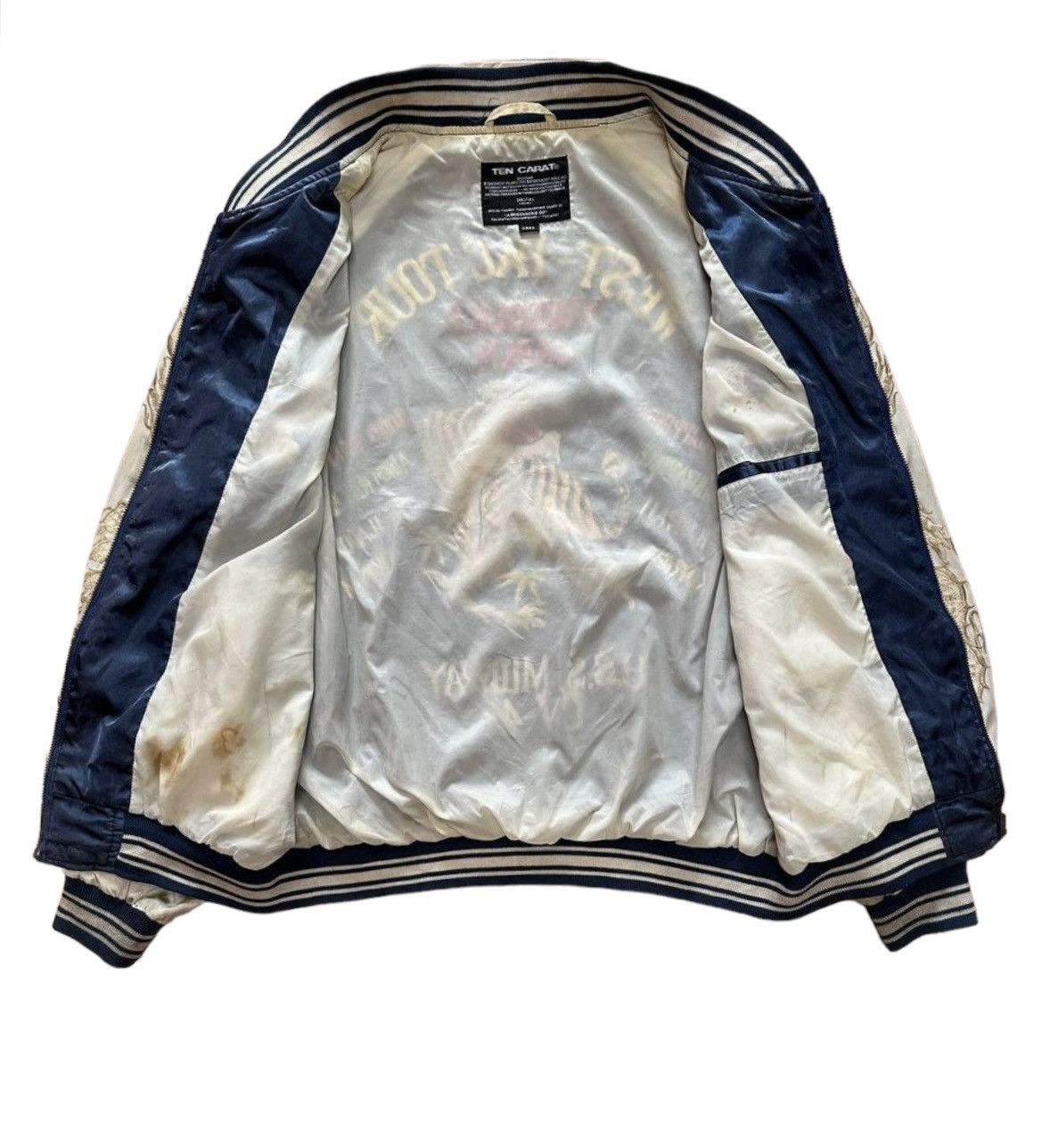 Japanese Brand × Vintage Vtg Ten Carat (West-Pac Tour) Embroidered Rayon Jacket Size US M / EU 48-50 / 2 - 15 Thumbnail