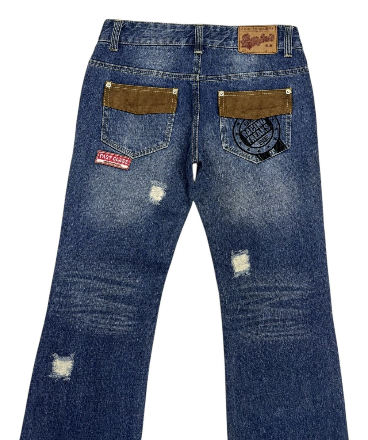 GOSTAR DE FUGA × Hysteric Glamour × Japanese Brand Y2K Barfait Empereur Flare Jeans Patchwork Japanese Denim Size US 30 / EU 46 - 6 Thumbnail