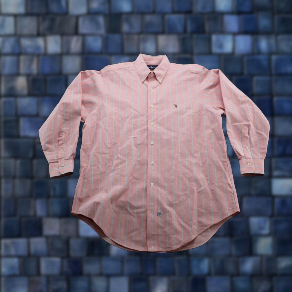 Ralph Lauren Ralph Lauren Striped Long Sleeve Button Up Shirt Size 16.5-33 Pink Raspberry Pattern Classic Mens Size US XL / EU 56 / 4 - 1 Thumbnail