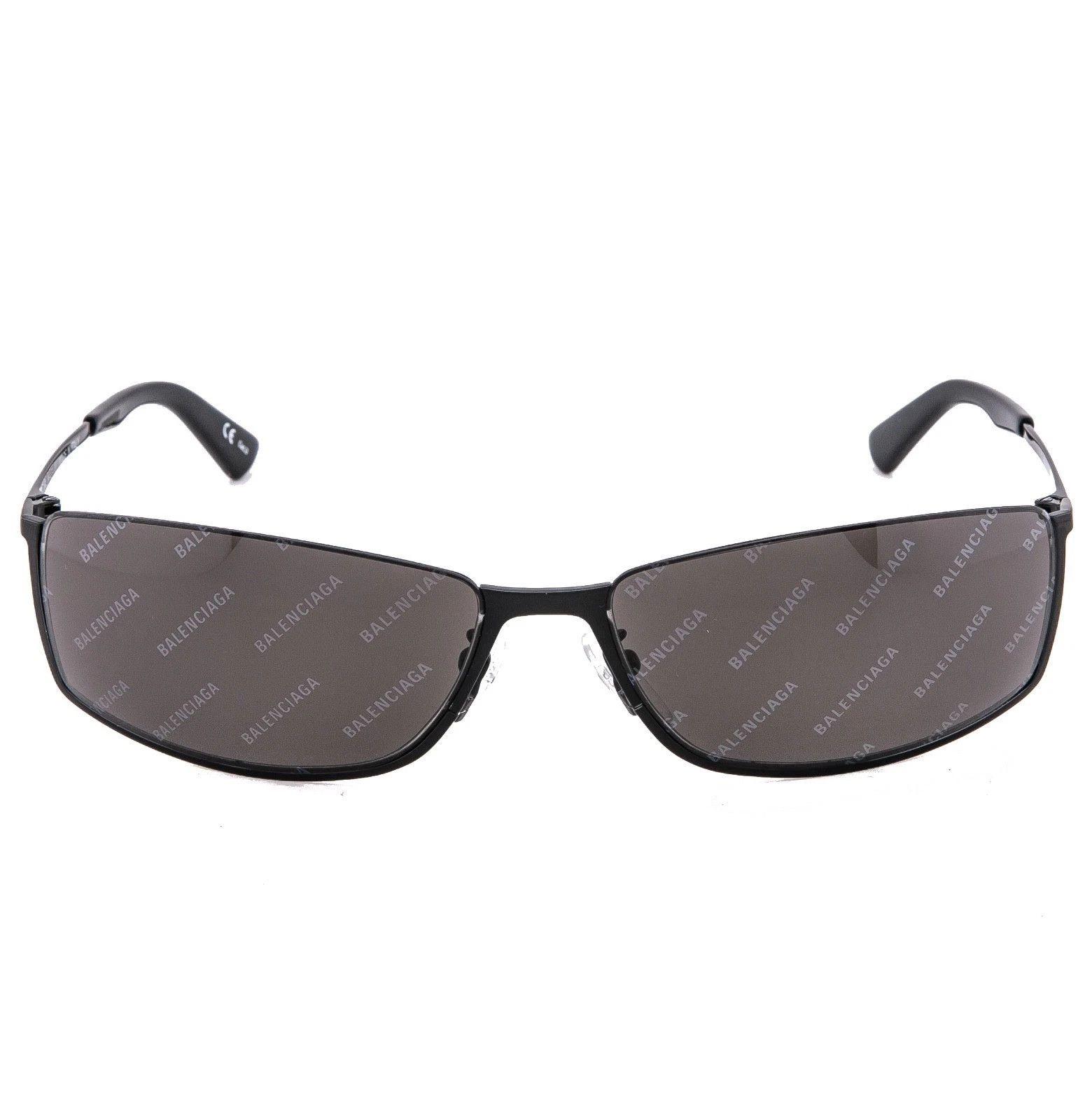 Balenciaga BALENCIAGA BB0094S AGENT Black Logo Print Wrap 0094 001 Size ONE SIZE - 4 Thumbnail