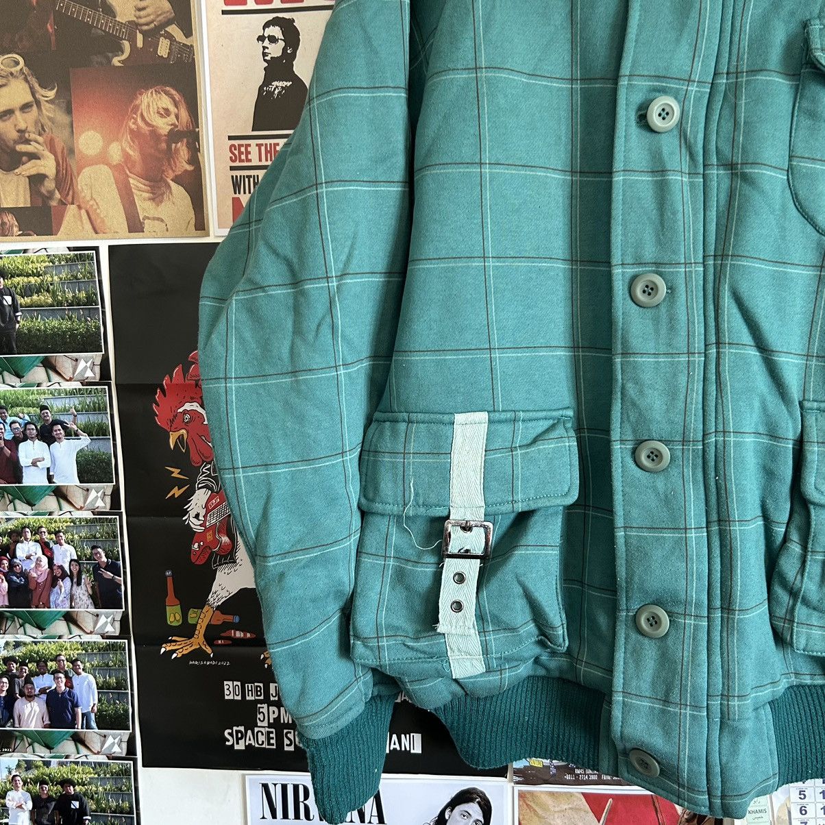 Alphanumeric Vintage Alpha Numeric Green Checkered Hoodie Jacket Size US L / EU 52-54 / 3 - 4 Thumbnail
