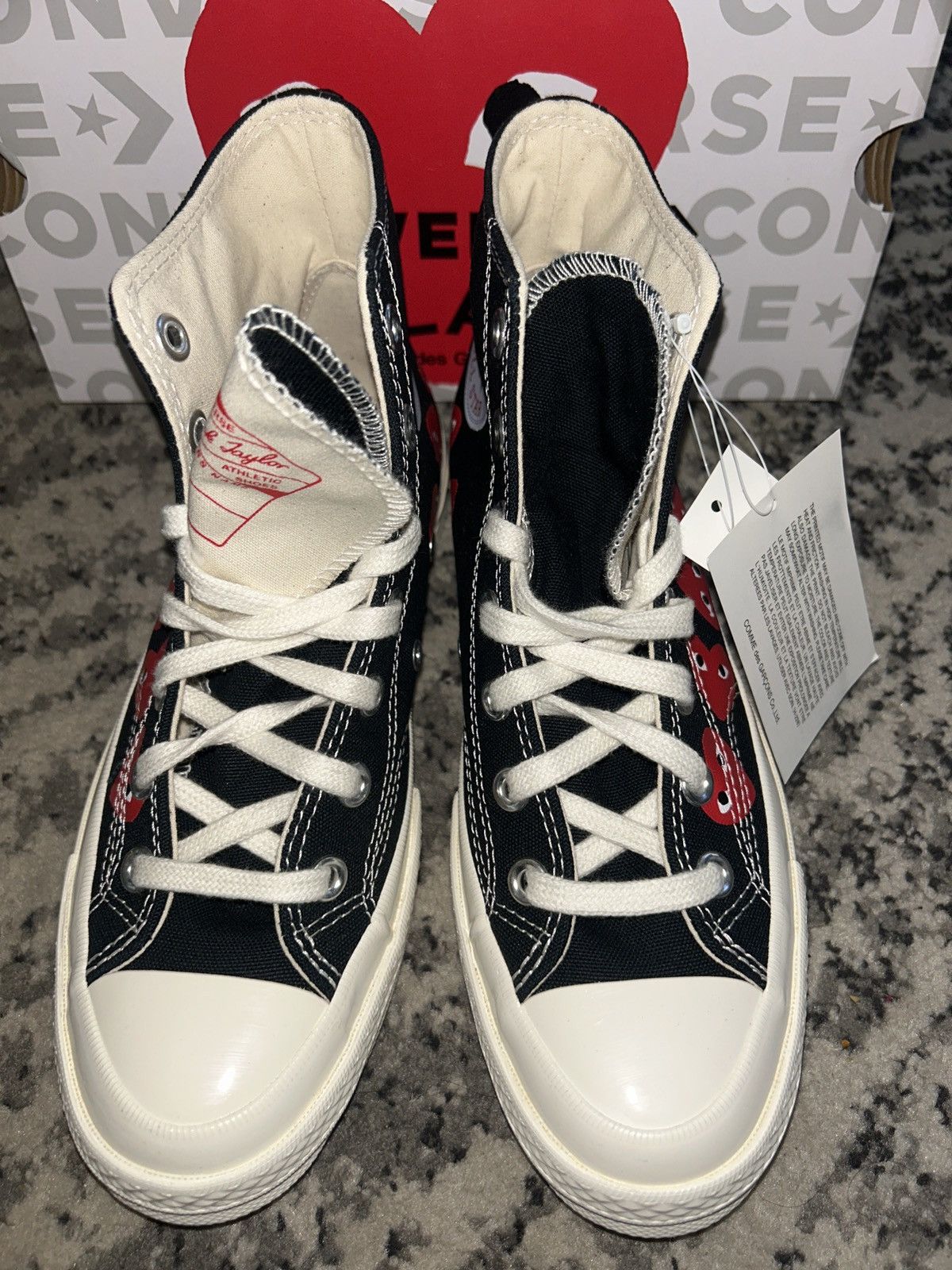 Comme des Garcons PLAY COMME des GARÇONS PLAY Converse Chuck 70 Heart Sneakers Size US 7 / IT 37 - 7 Thumbnail