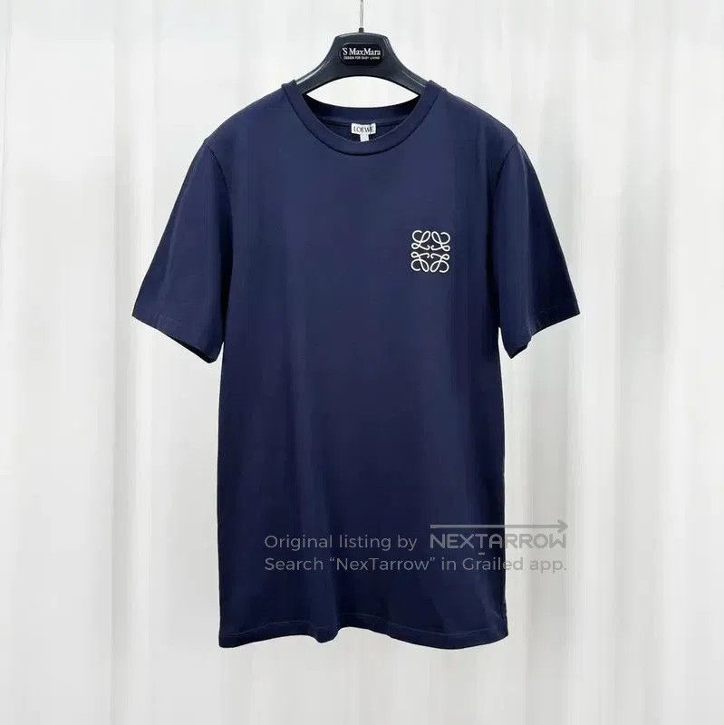 Loewe Loewe Navy Cotton Logo Short Sleeve T-Shirt . Size XS / US 0-2 / IT 36-38 - 1 Thumbnail