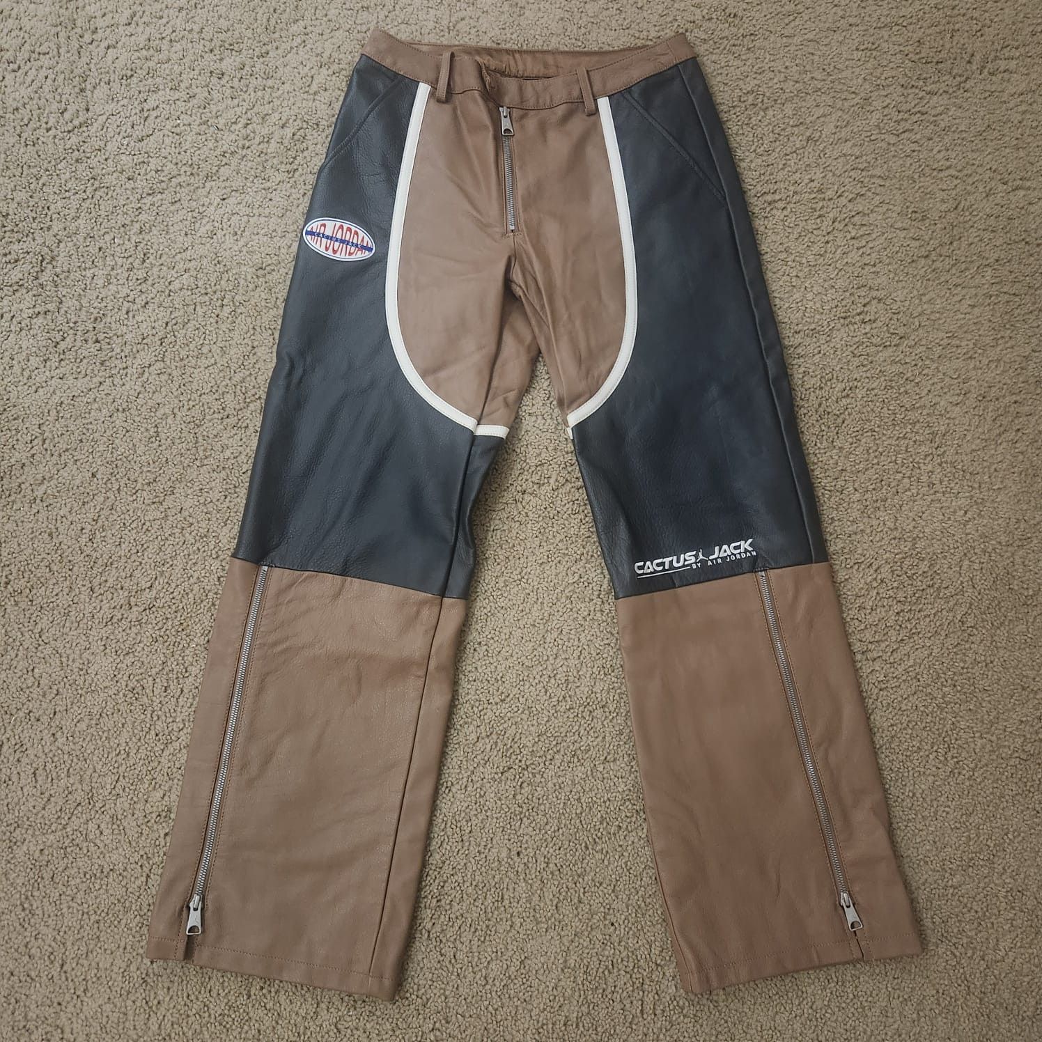 Jordan Brand × Travis Scott Travis Scott Leather biker pant x Jordan Size 29" - 1 Thumbnail
