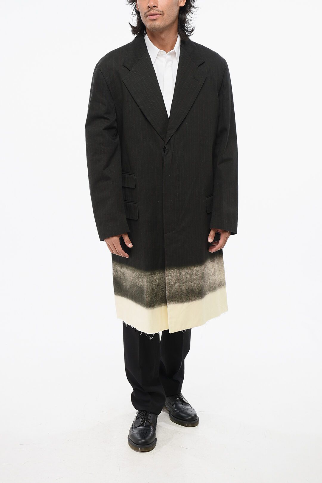 Maison Margiela og1mm0825 Pinstriped Gradient Effect Coat in Multicolor Size US M / EU 48-50 / 2 - 4 Thumbnail