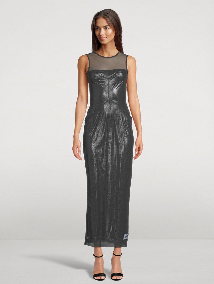 Dolce & Gabbana o1y0825 Maxi Dress in Lead Size M / US 6-8 / IT 42-44 - 2 Thumbnail