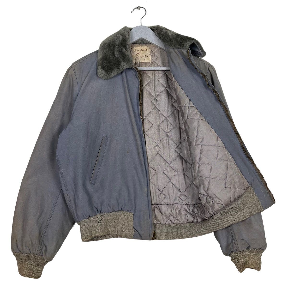JCPenney 🔥 50s VINTAGE PENNEYS BOMBER JACKET CROWN ZIPPER Size US S / EU 44-46 / 1 - 9 Thumbnail