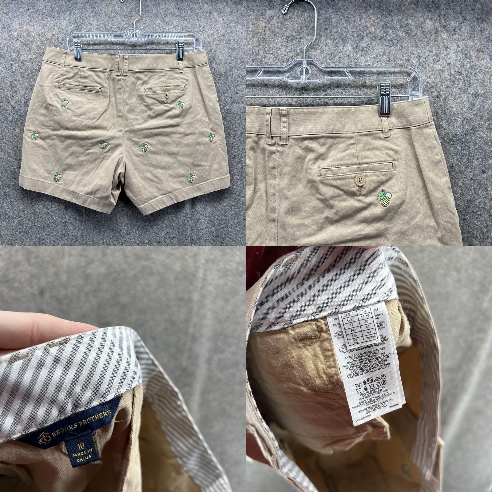 Brooks Brothers Brooks Brothers Shorts Women 10 Chino Khaki Tan Beige Flat Front Pockets Solid Casual Modern Size 32" / US 10 / IT 46 - 8 Thumbnail