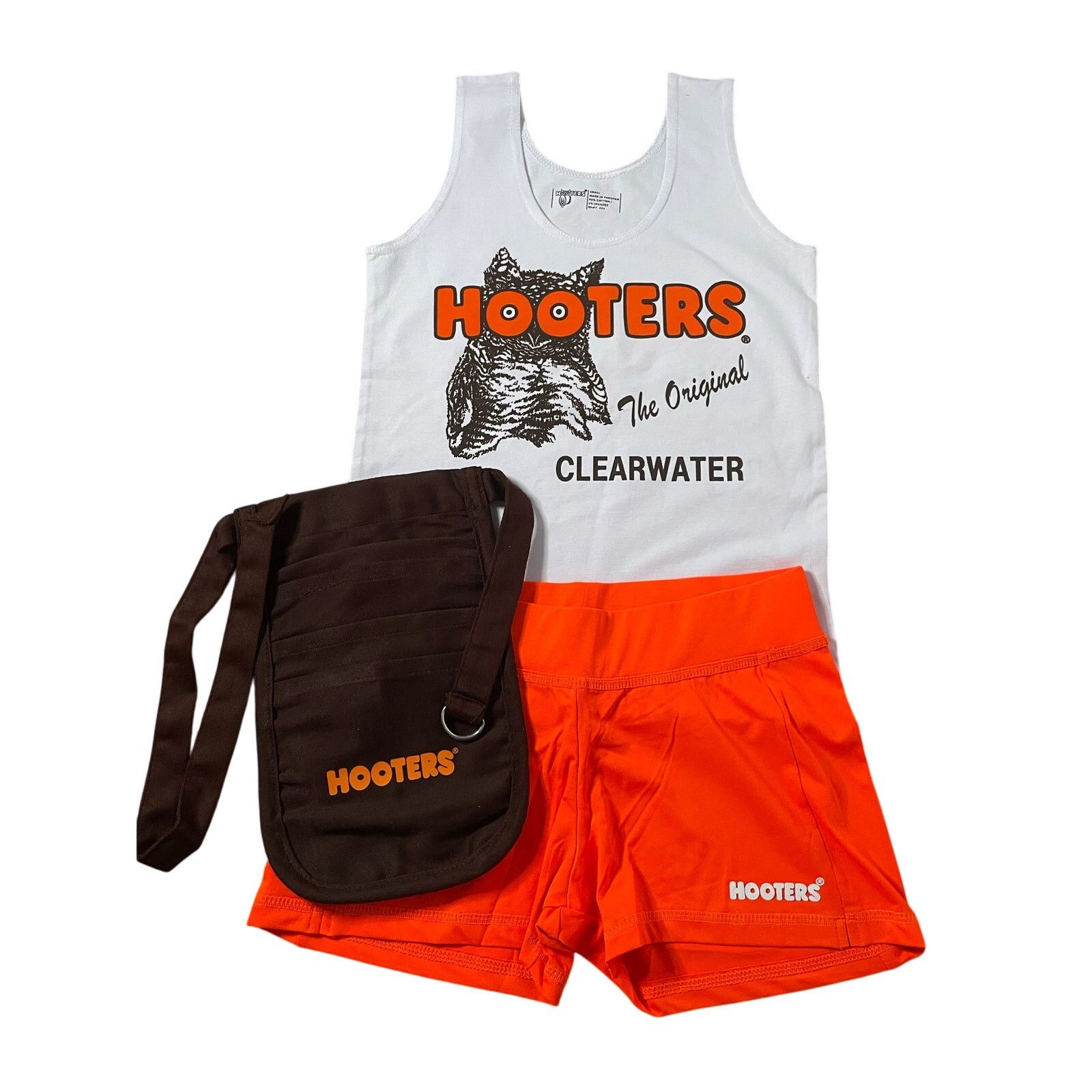 Other New Hooters Uniform Tank Shorts Pouch Tag Socks hose Small Size S / US 4 / IT 40 - 4 Thumbnail