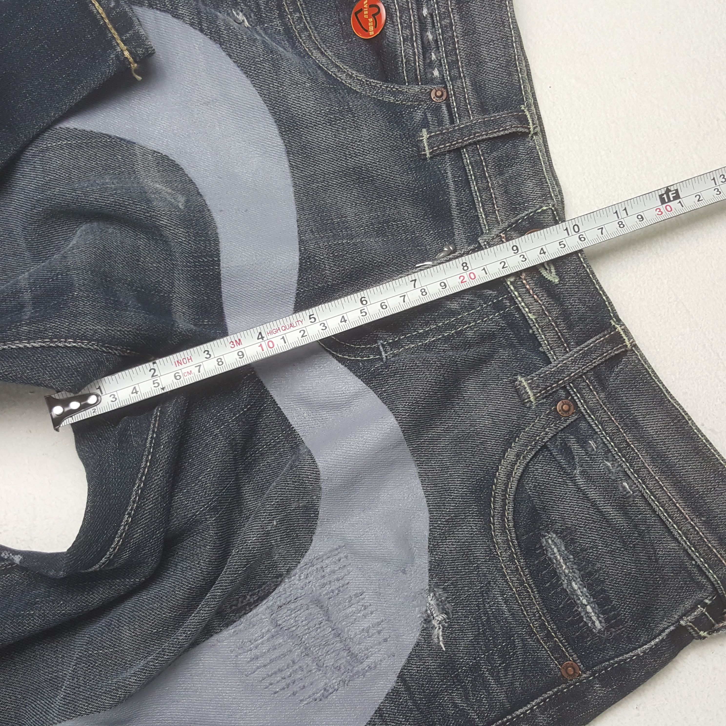 Evisu × Puma × Vintage Vintage Evisu x PUMA Custom Grey Daicock Jeans Size 30" / US 8 / IT 44 - 13 Thumbnail