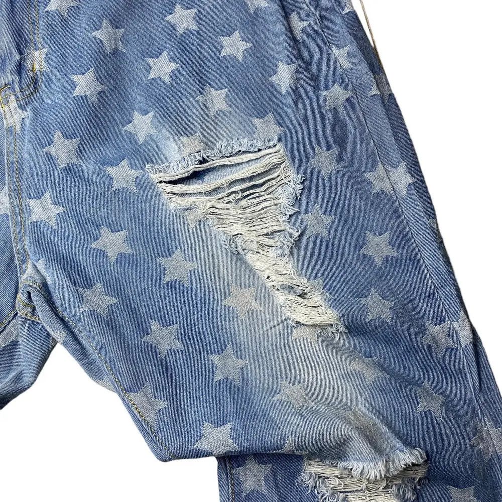 Shein 2000's Shein Super Flare Starlium Distressed Jeans Size US 40 / EU 56 - 5 Thumbnail