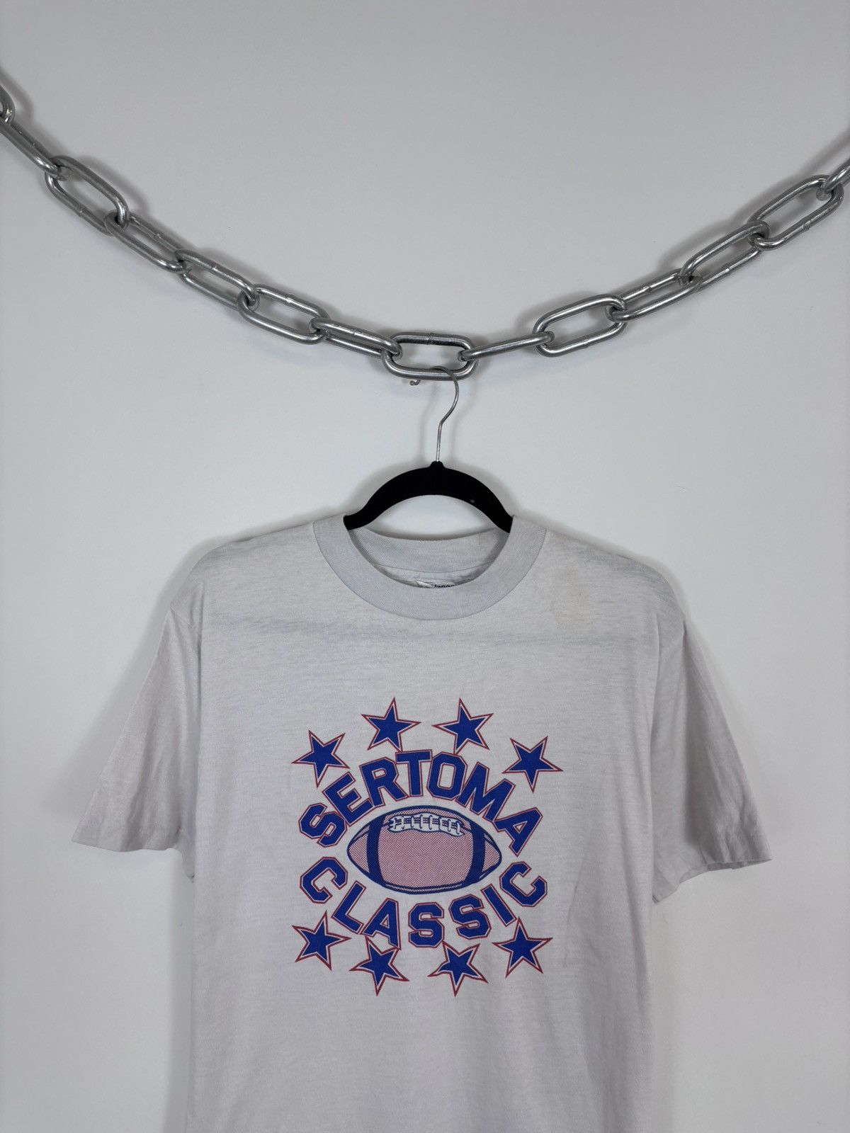 Hanes Vintage 1990s Hanes NFL Sertoma Classic Single Stitch Tee Size US L / EU 52-54 / 3 - 2 Thumbnail