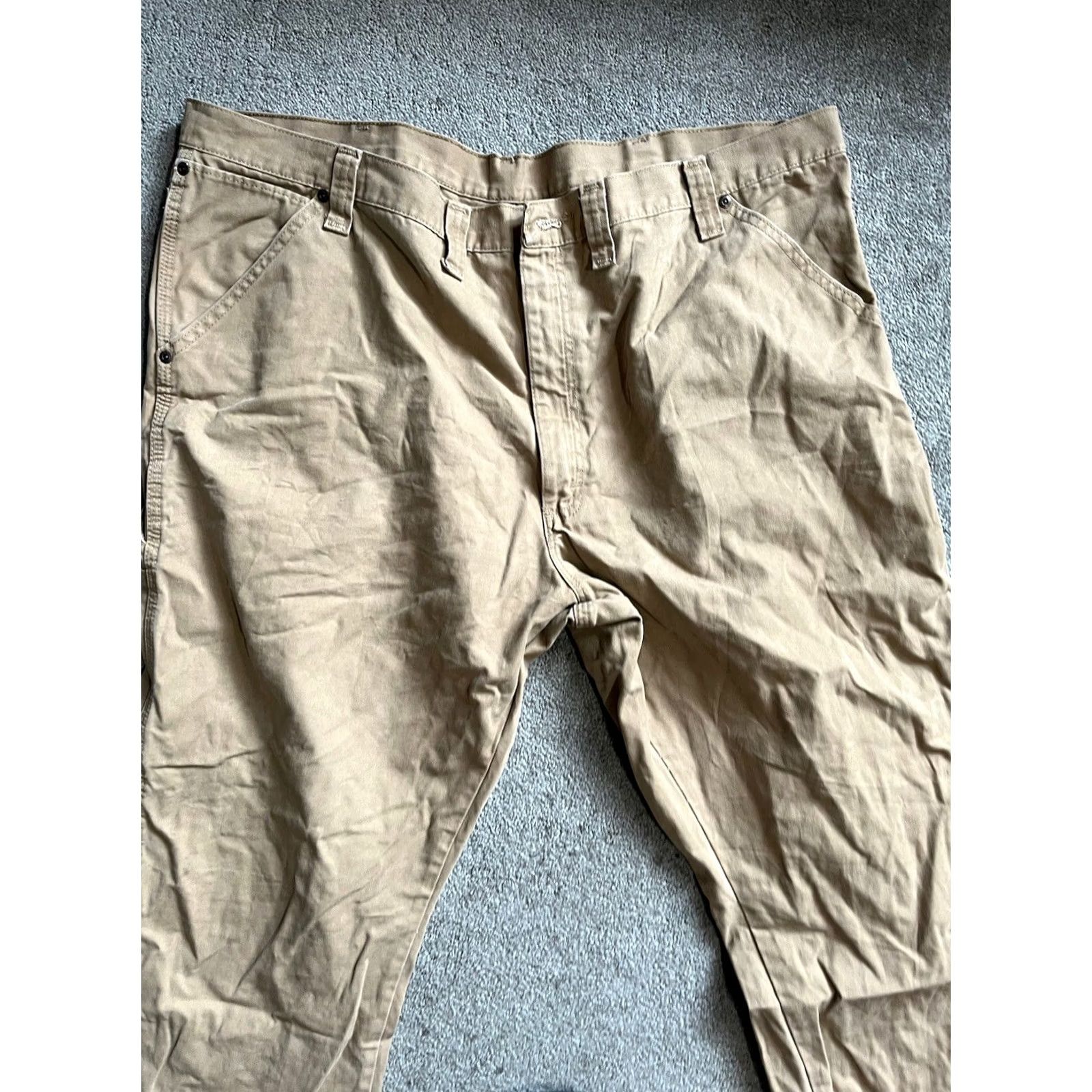 Wrangler VINTAGE Wrangler Carpenter Pants Jeans Beige Light Brown Men’s 44x30 Size US 44 / EU 60 - 4 Thumbnail