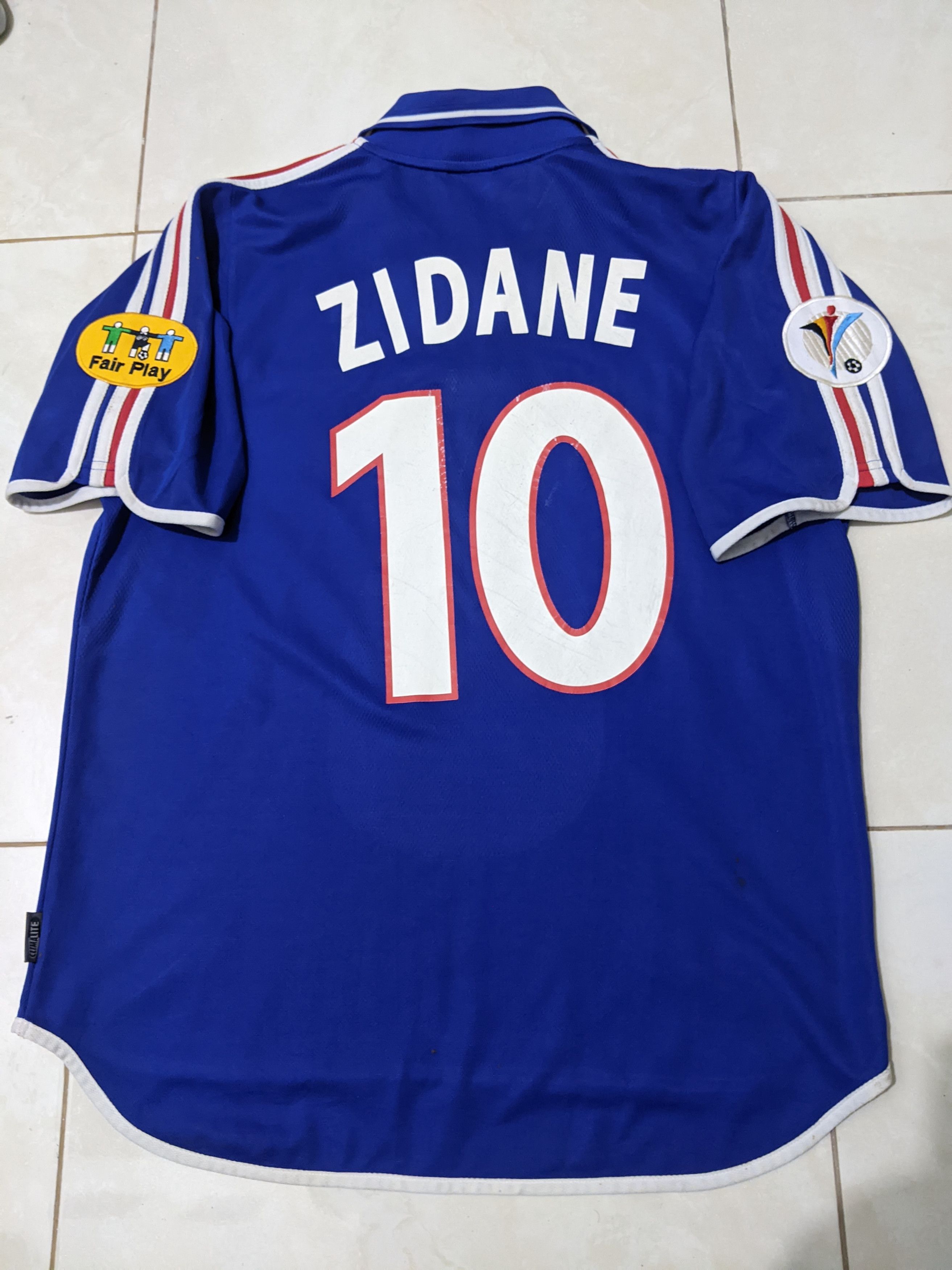 Adidas France euro 2000 home Zidane Jersey football shirt Size US L / EU 52-54 / 3 - 2 Thumbnail