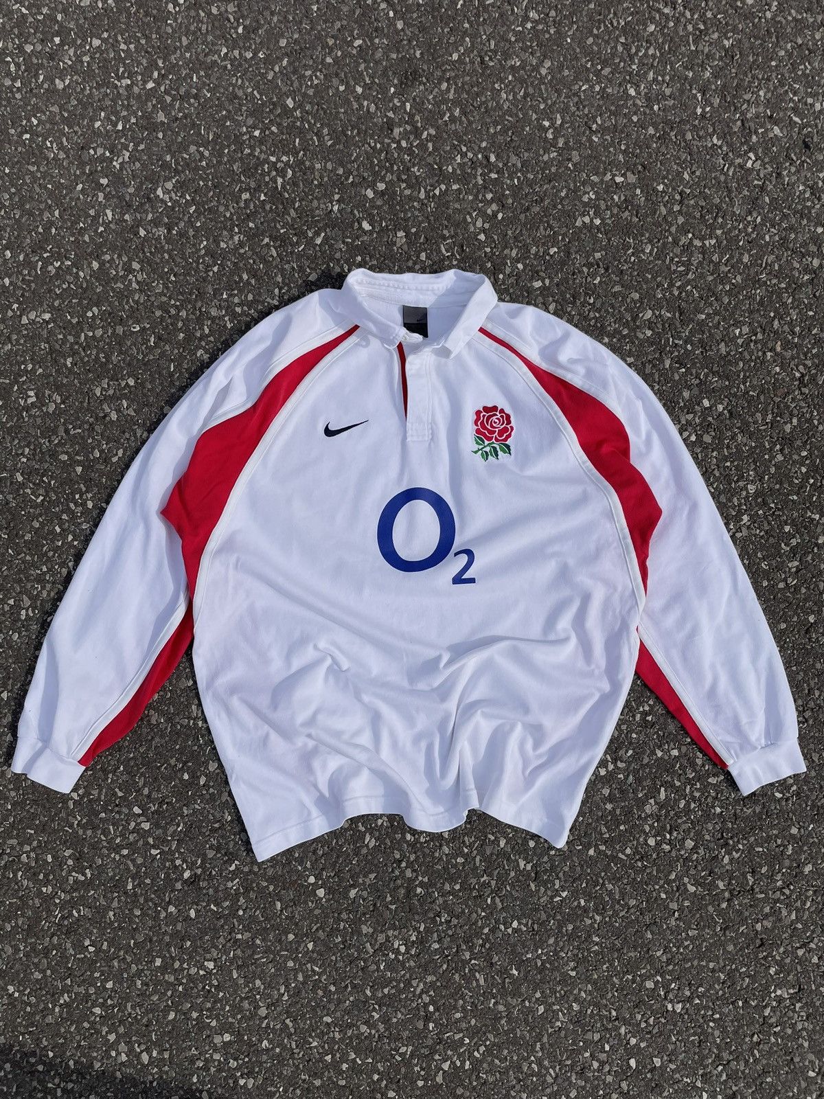 Nike × Vintage Nike Y2K Rugby England Soccer Longsleeve Jersey Size US XXL / EU 58 / 5 - 1 Thumbnail