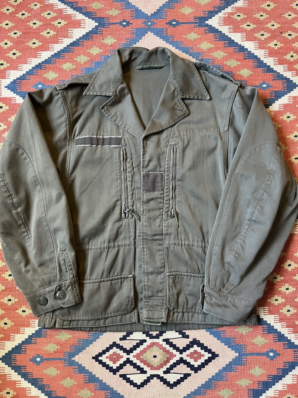 Pre-owned Japanese Brand Vintage French Workwear Military Jacket Cropped Moleskin In Green