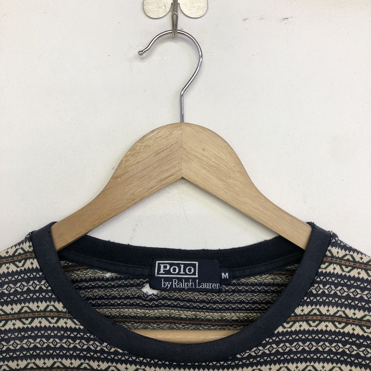 Polo Ralph Lauren Polo Ralph Lauren Jacquard Stripe Motive Tshirt Size US M / EU 48-50 / 2 - 3 Thumbnail