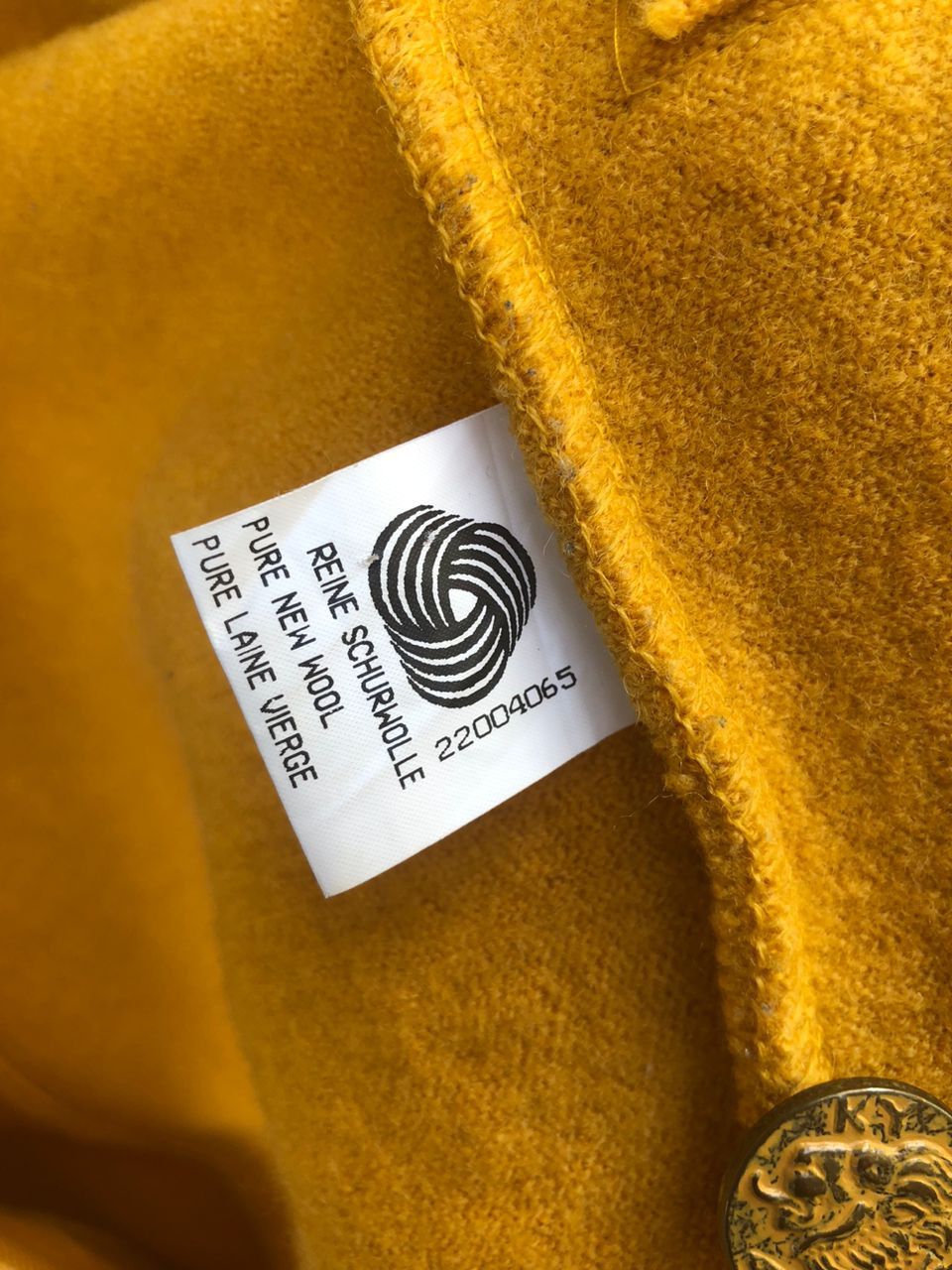 Kurt Geiger Vintage Geiger Wool Yellow Button Jacket Size M / US 6-8 / IT 42-44 - 12 Thumbnail