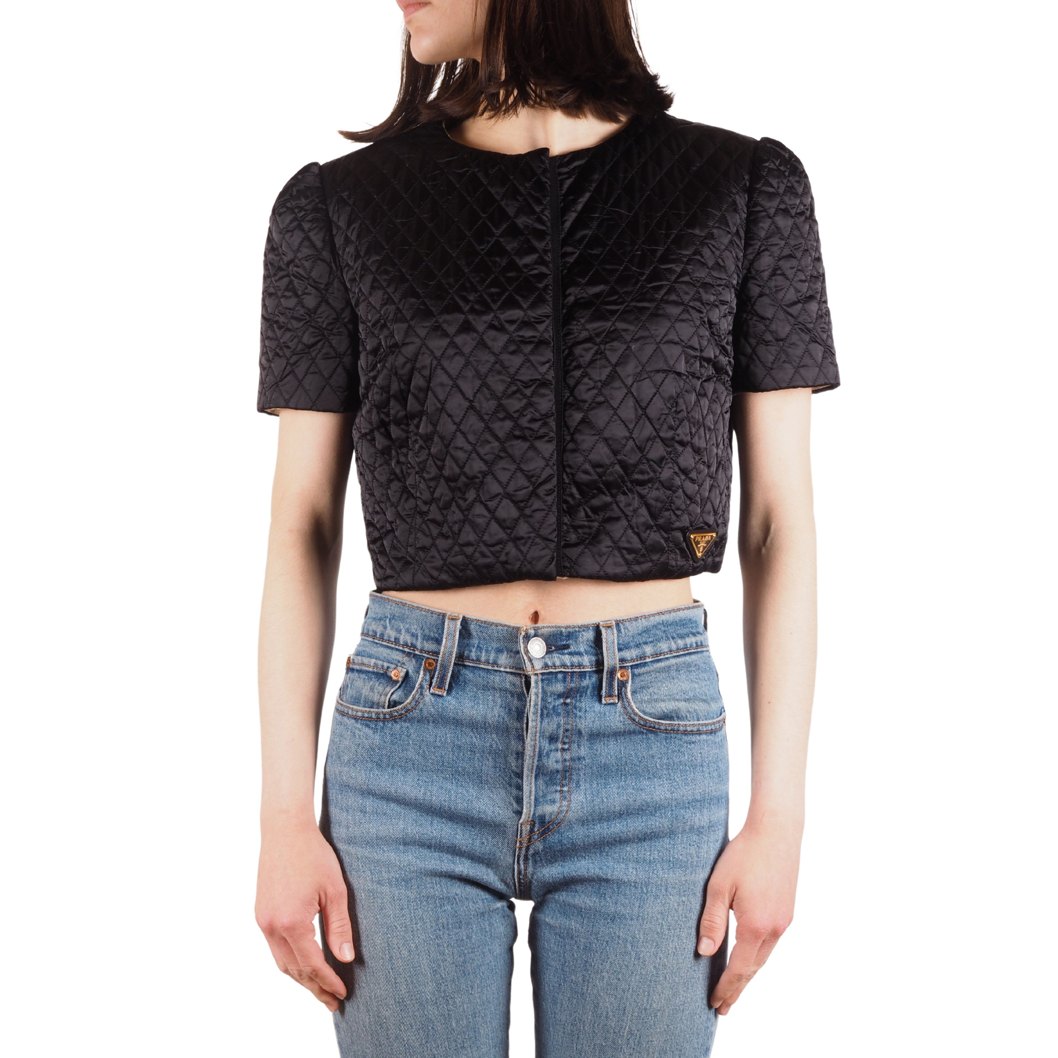 Prada Prada Quilted Cropped Padded Jacket Black Size M / US 6-8 / IT 42-44 - 1 Thumbnail