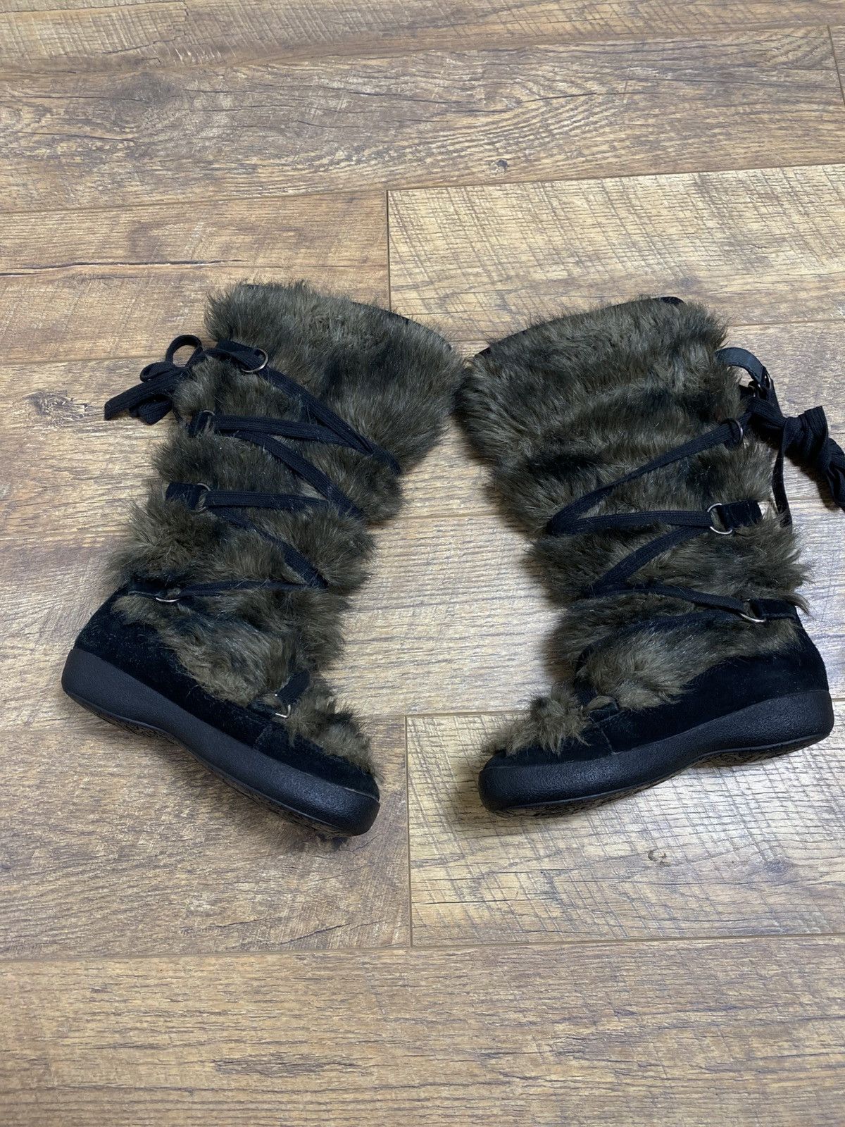 Vagabond Vagabond Vintage Shaggy Faux Fur Moon Boots Y2K Size US 8 / IT 38 - 3 Thumbnail