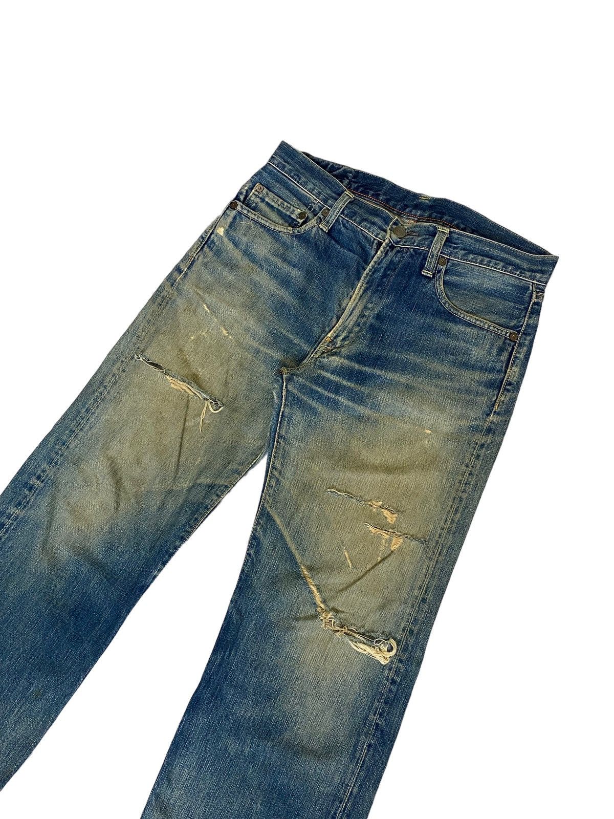 Vintage 45 RPM Archive Japan Jeans Light Mud Dirty Washed